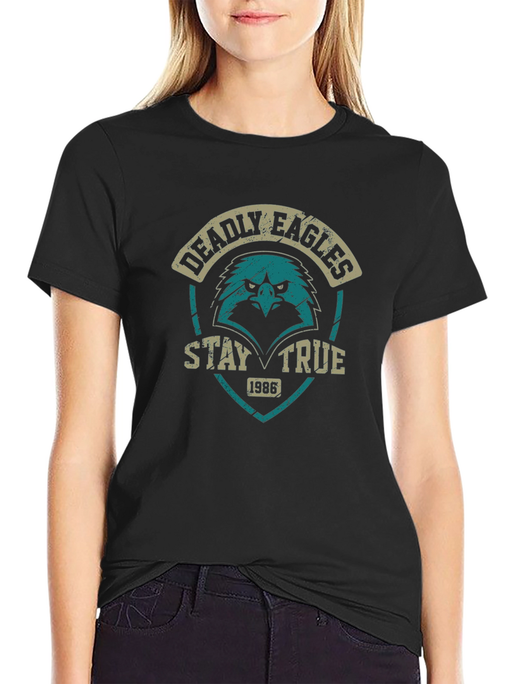 Deadly Eagles Stay True 1986 Graphic Tee