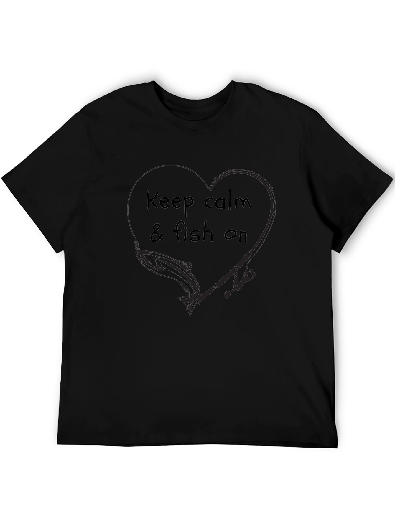 Keep Calm & Fish On T-Shirt - Fishing Lover Tee