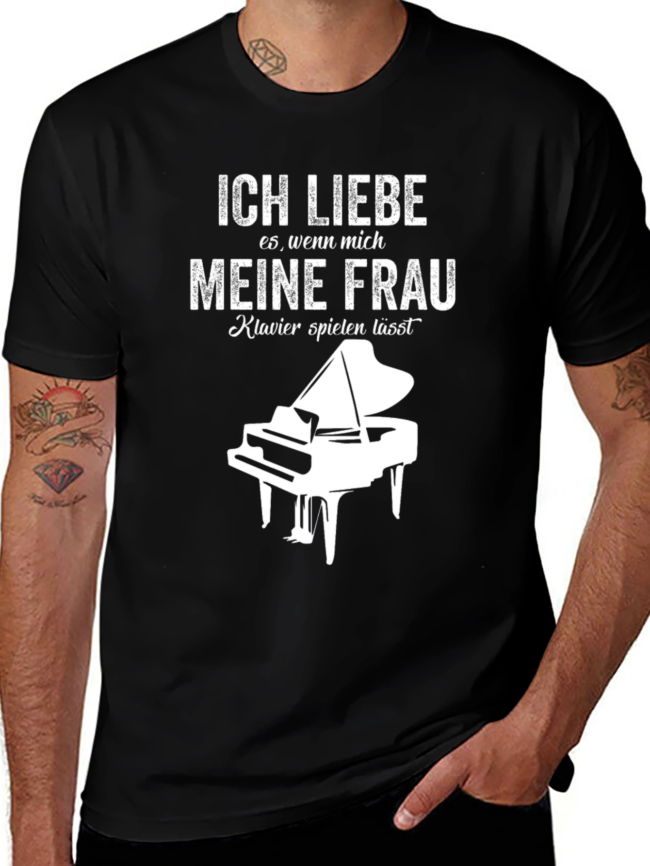 Ich Liebe Meine Frau Piano T-Shirt - Musician Humor Tee