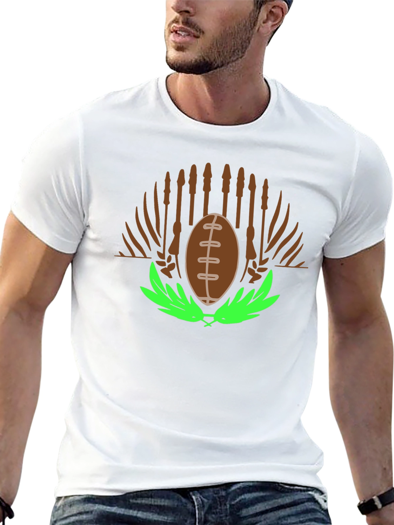 Football & Cattails Graphic Tee