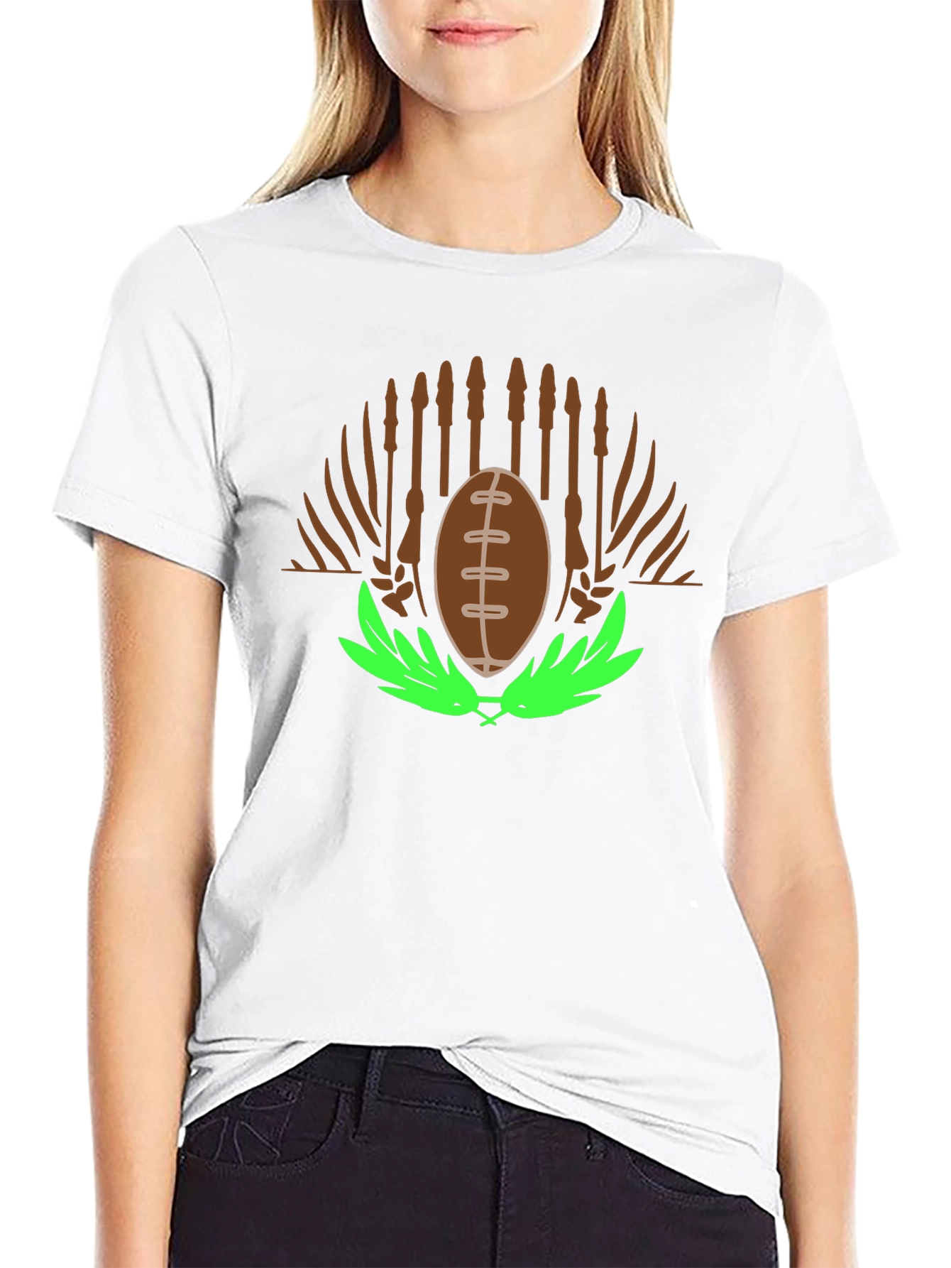 Football & Cattails Graphic Tee
