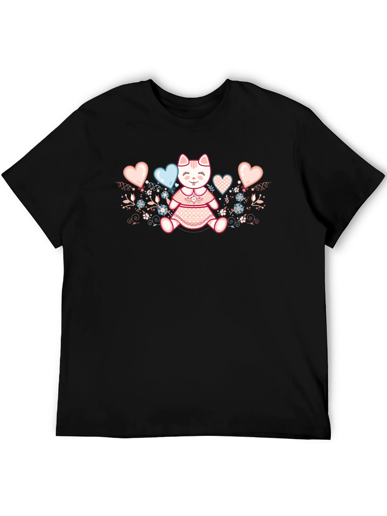 Cute Kitty Hearts Graphic Tee