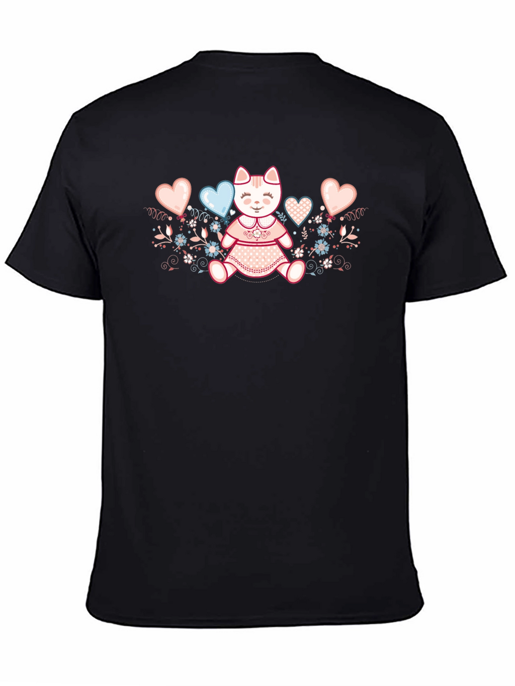 Cute Kitty Hearts Graphic Tee