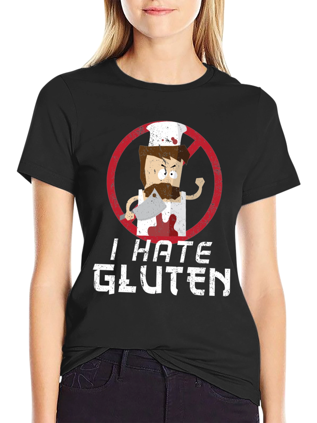 I Hate Gluten T-Shirt - Chef Graphic Tee