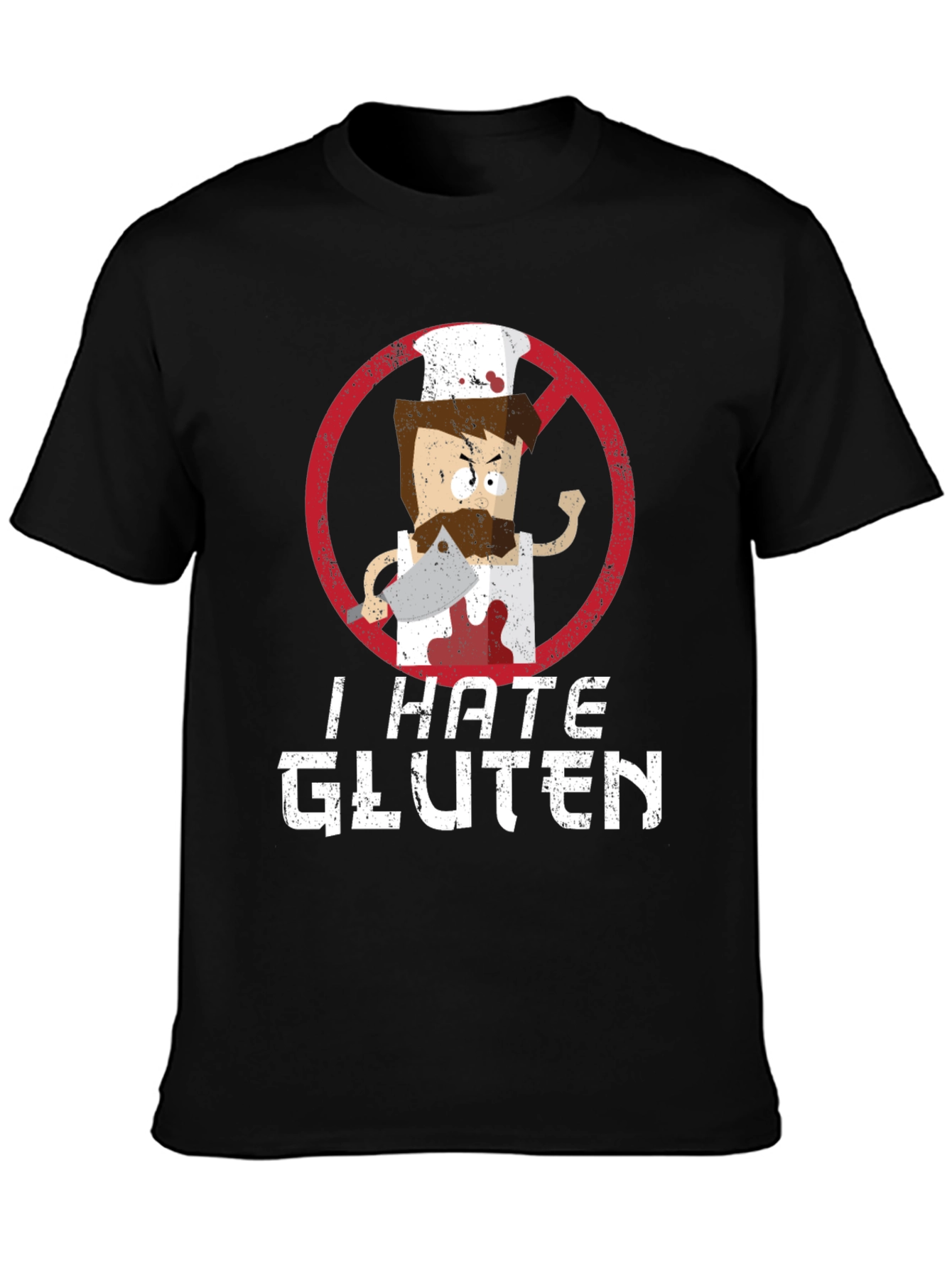 I Hate Gluten T-Shirt - Chef Graphic Tee