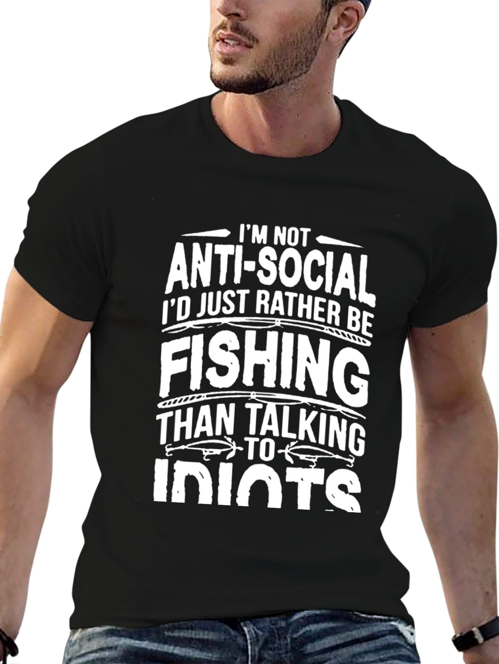 Funny Fishing T-Shirt - Anti-Social Angler Tee