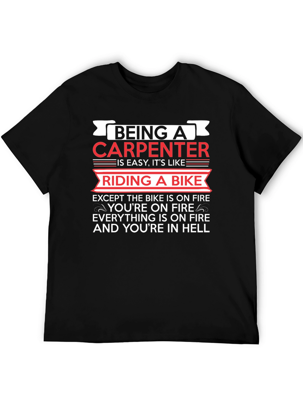 Carpenters Humor Black T-Shirt