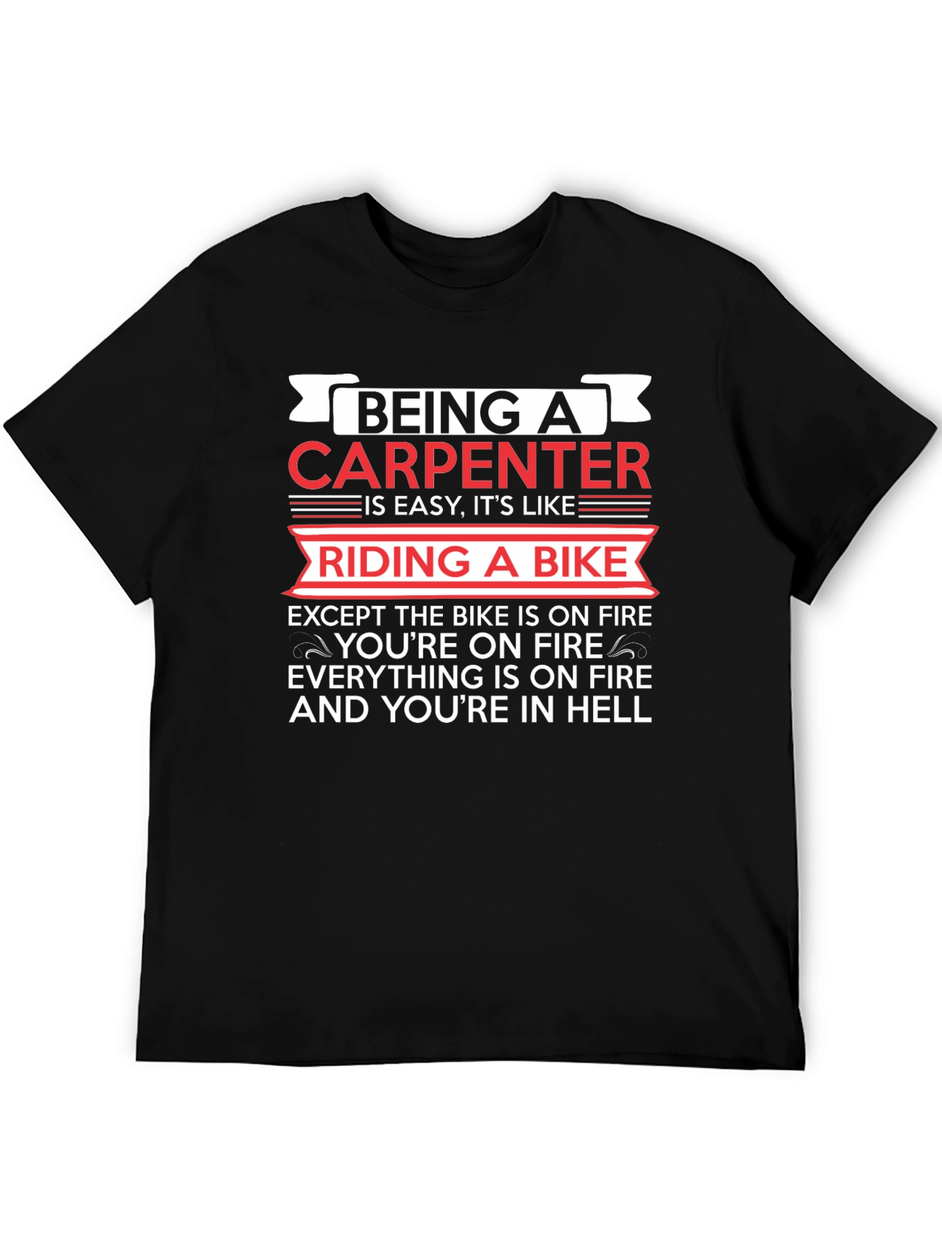 Carpenters Humor Black T-Shirt
