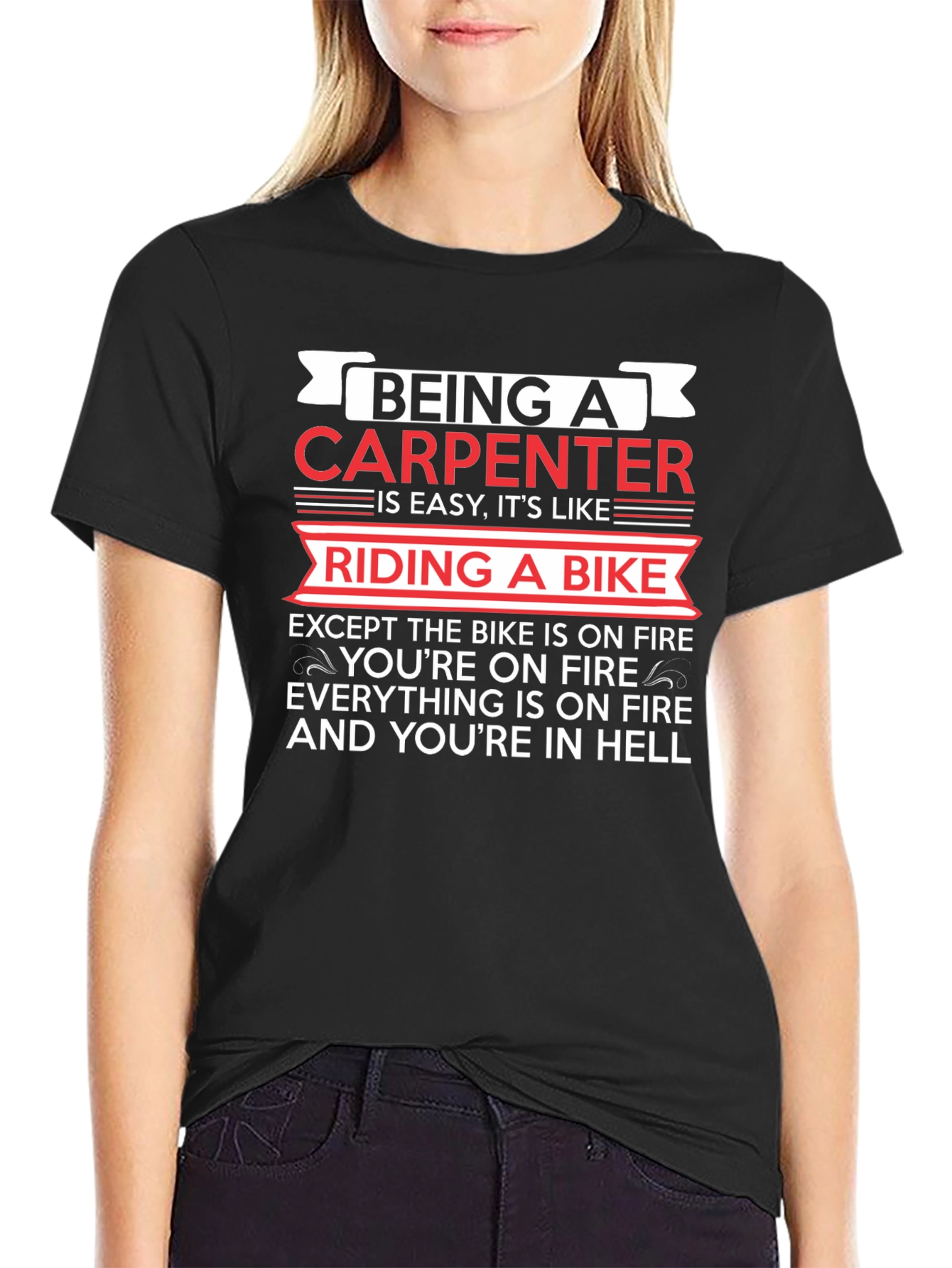 Carpenters Humor Black T-Shirt