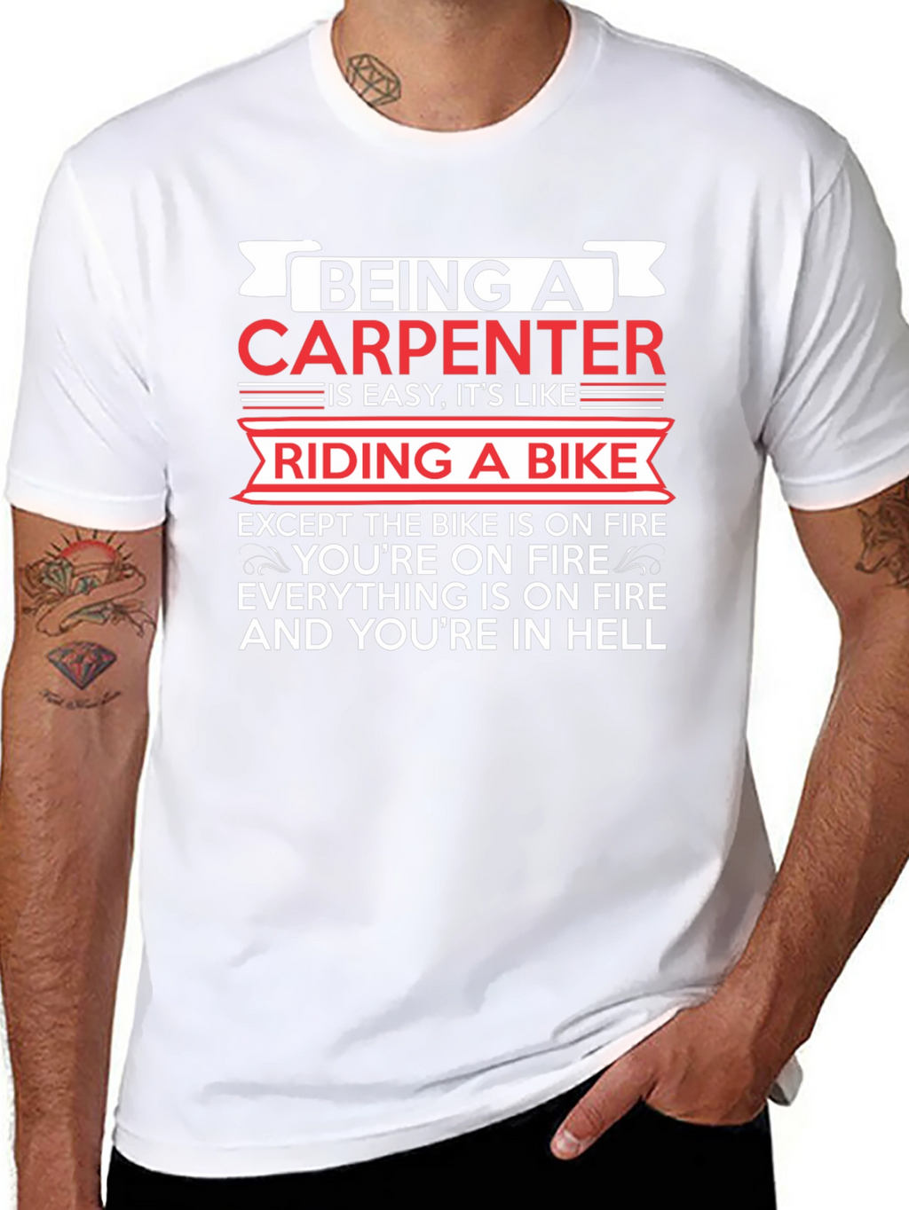 Carpenters Humor Black T-Shirt