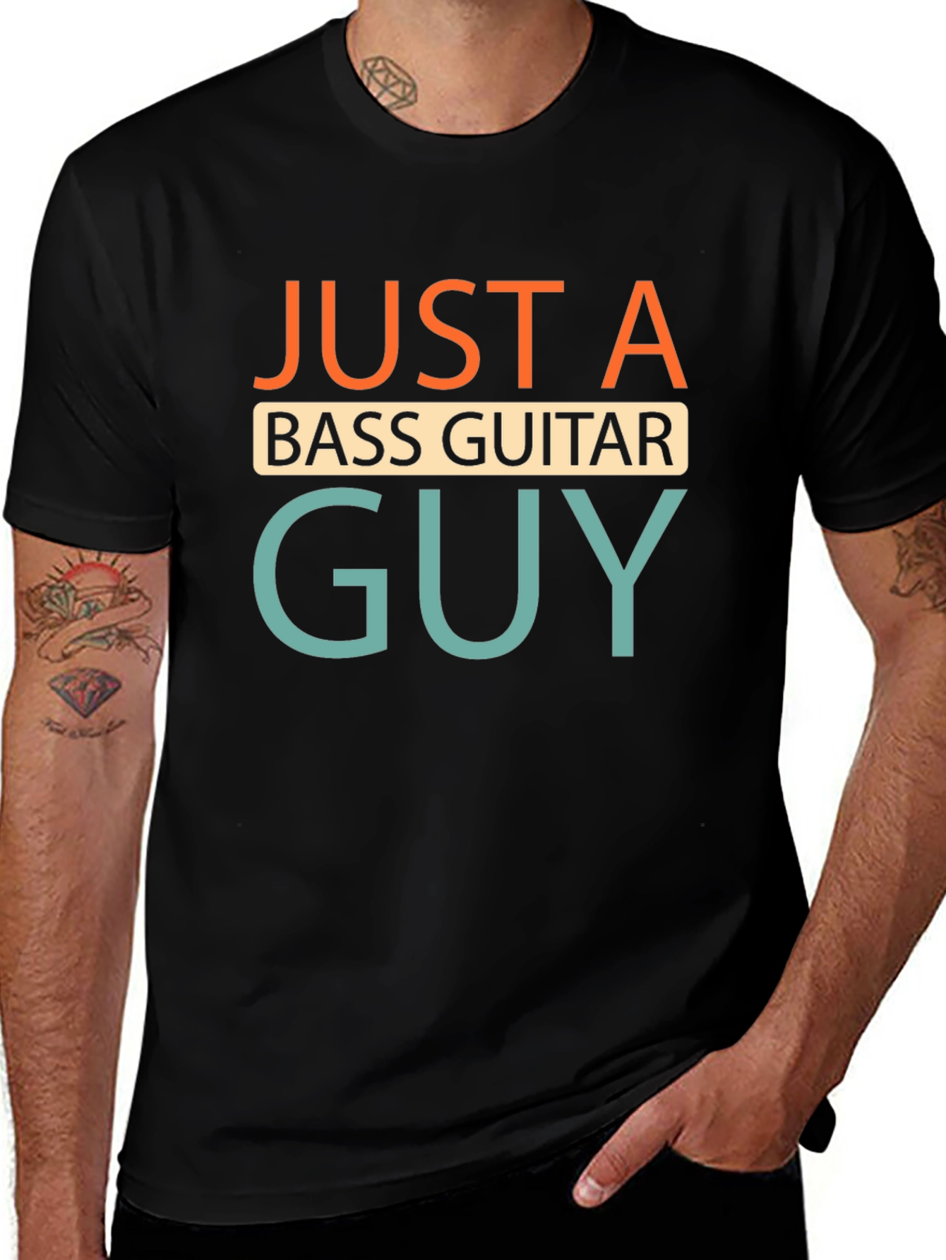 Just A Bass Guitar Guy T-Shirt - Black