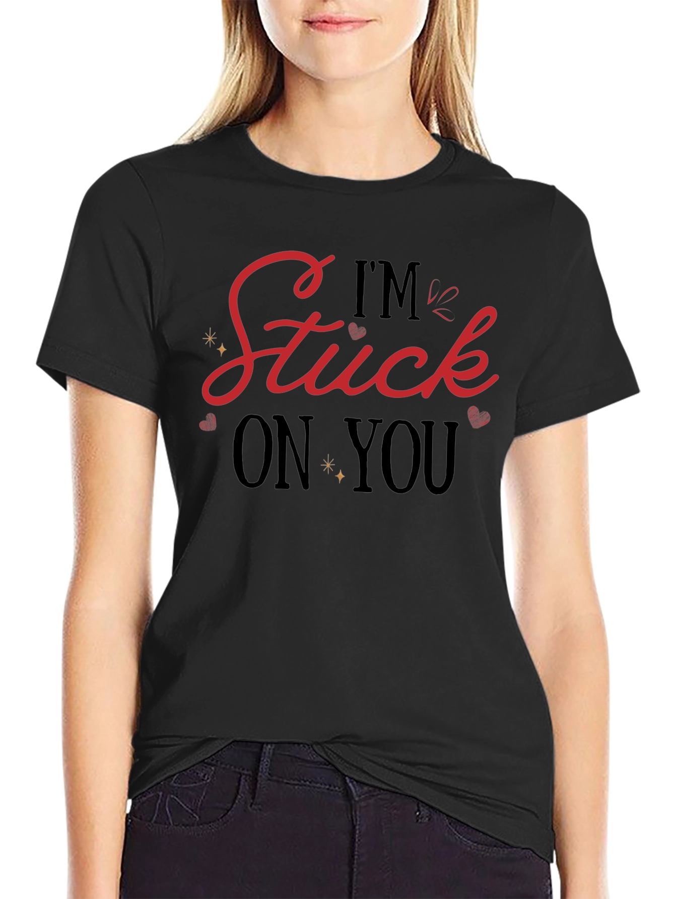 Im Stuck on You Valentines Day Graphic Tee