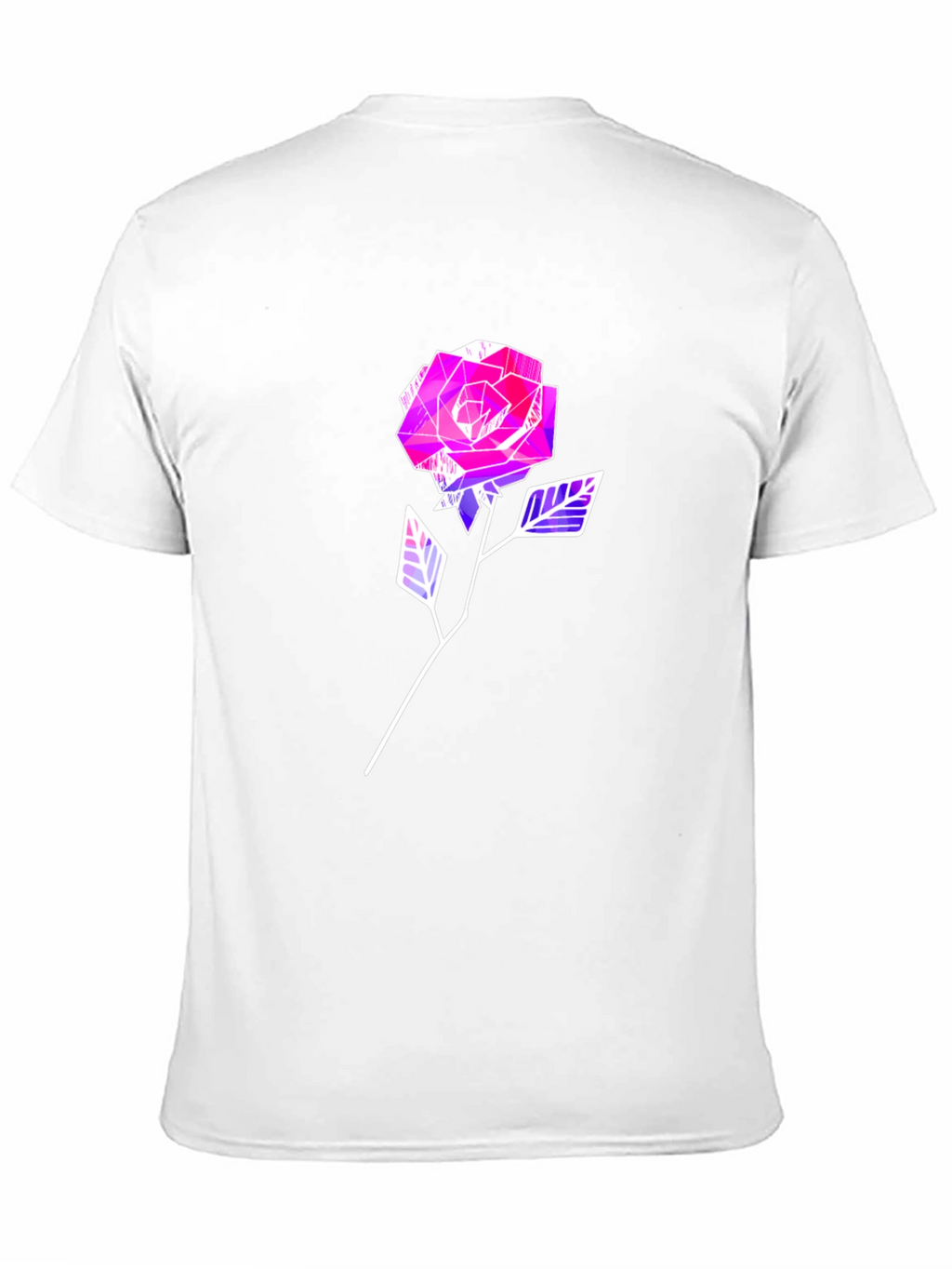 Geometric Rose Graphic Tee - Modern Style