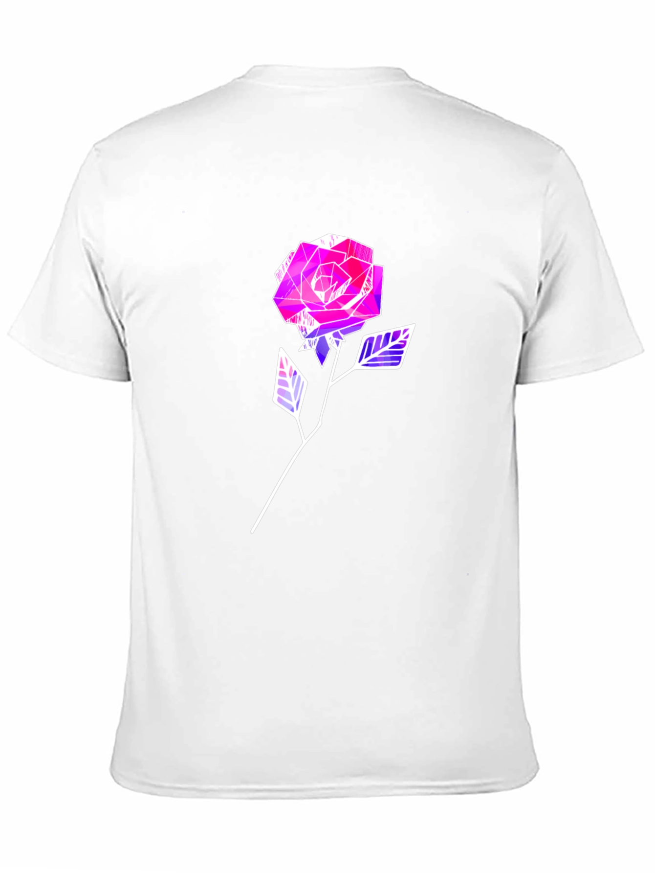 Geometric Rose Graphic Tee - Modern Style