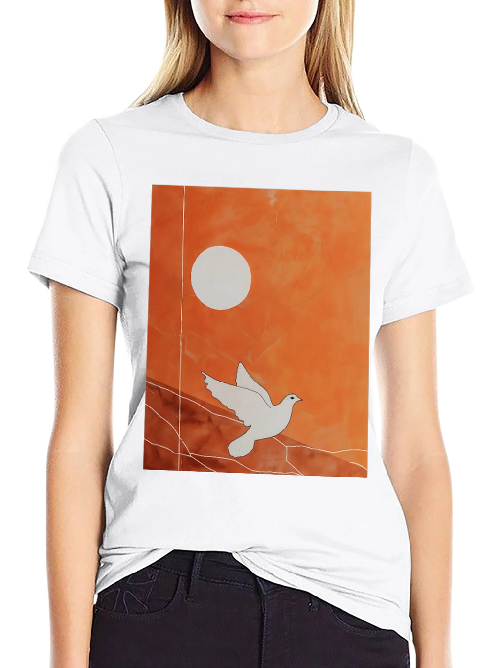 Dove Graphic Tee - Stylish Black T-Shirt