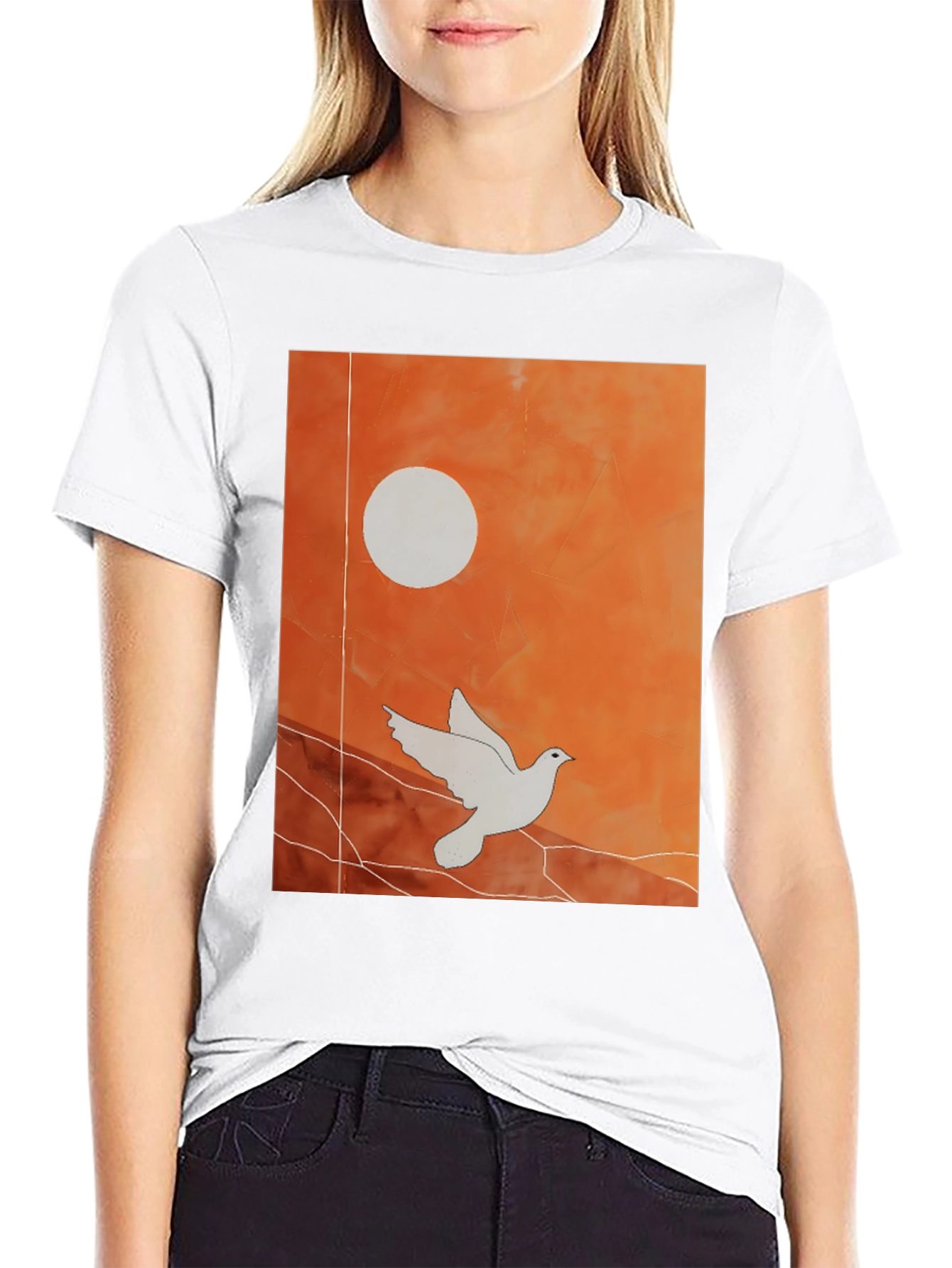 Dove Graphic Tee - Stylish Black T-Shirt