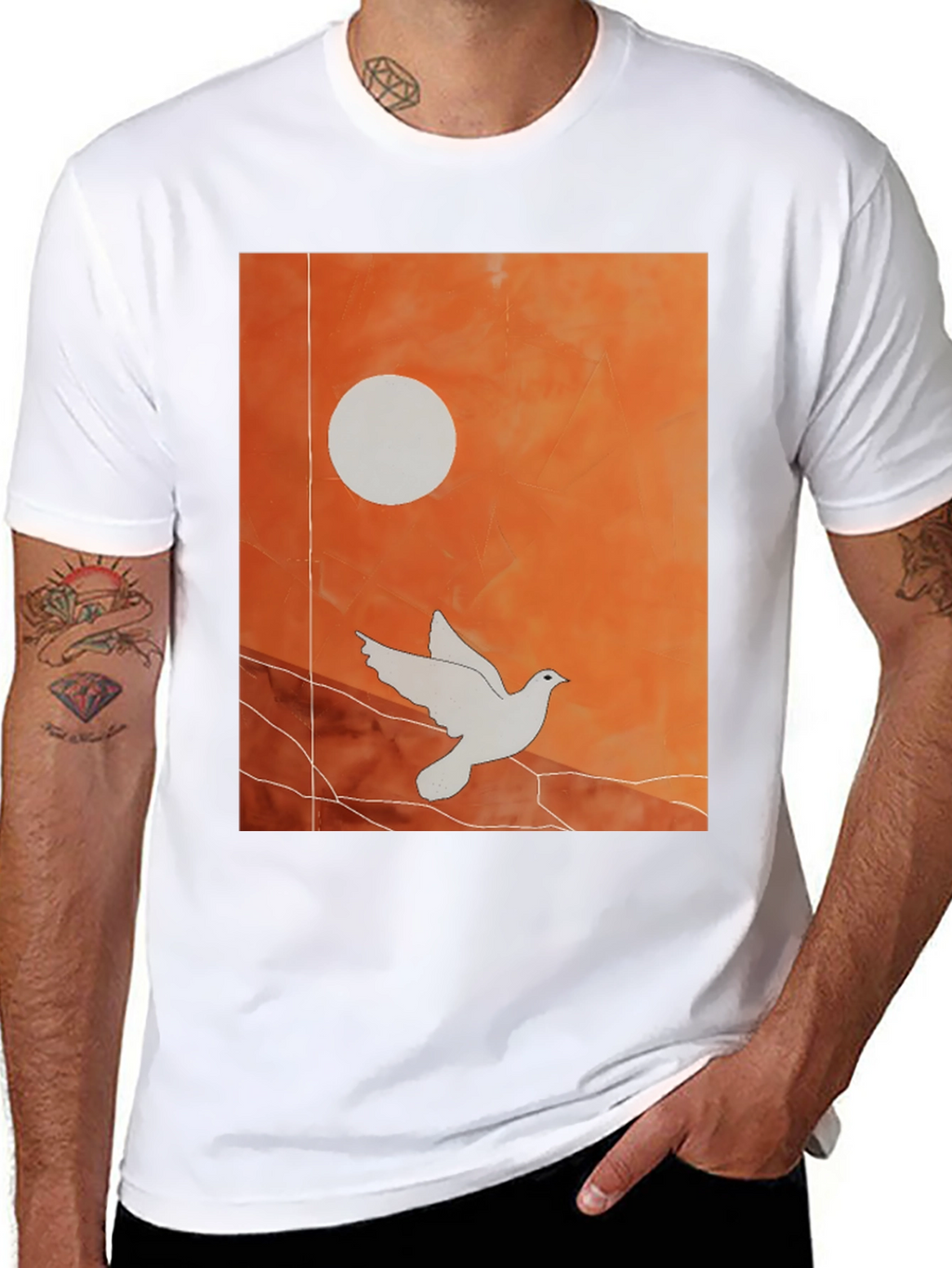 Dove Graphic Tee - Stylish Black T-Shirt