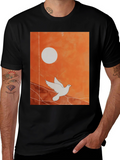 Dove Graphic Tee - Stylish Black T-Shirt
