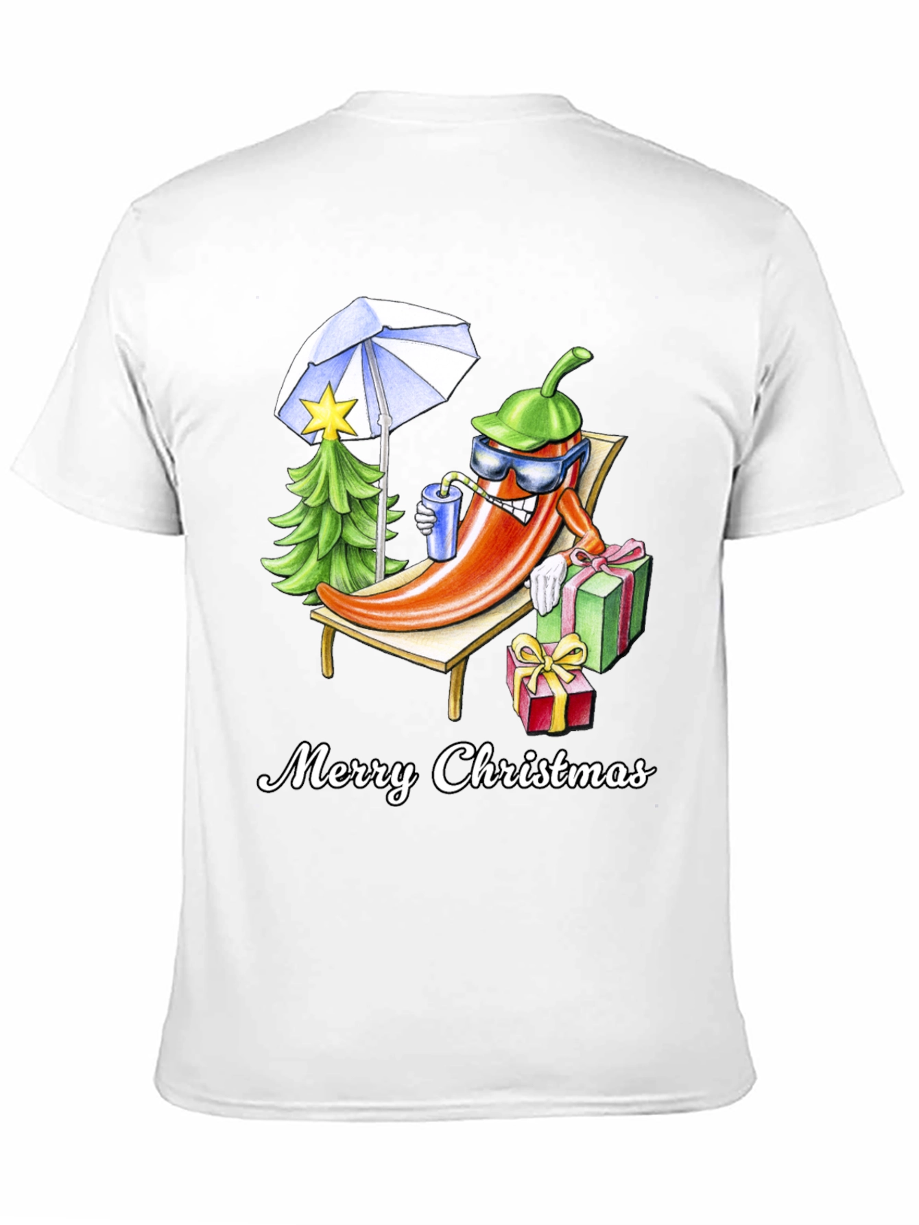 Holiday Heat T-Shirt: Merry Christmas Pepper Design