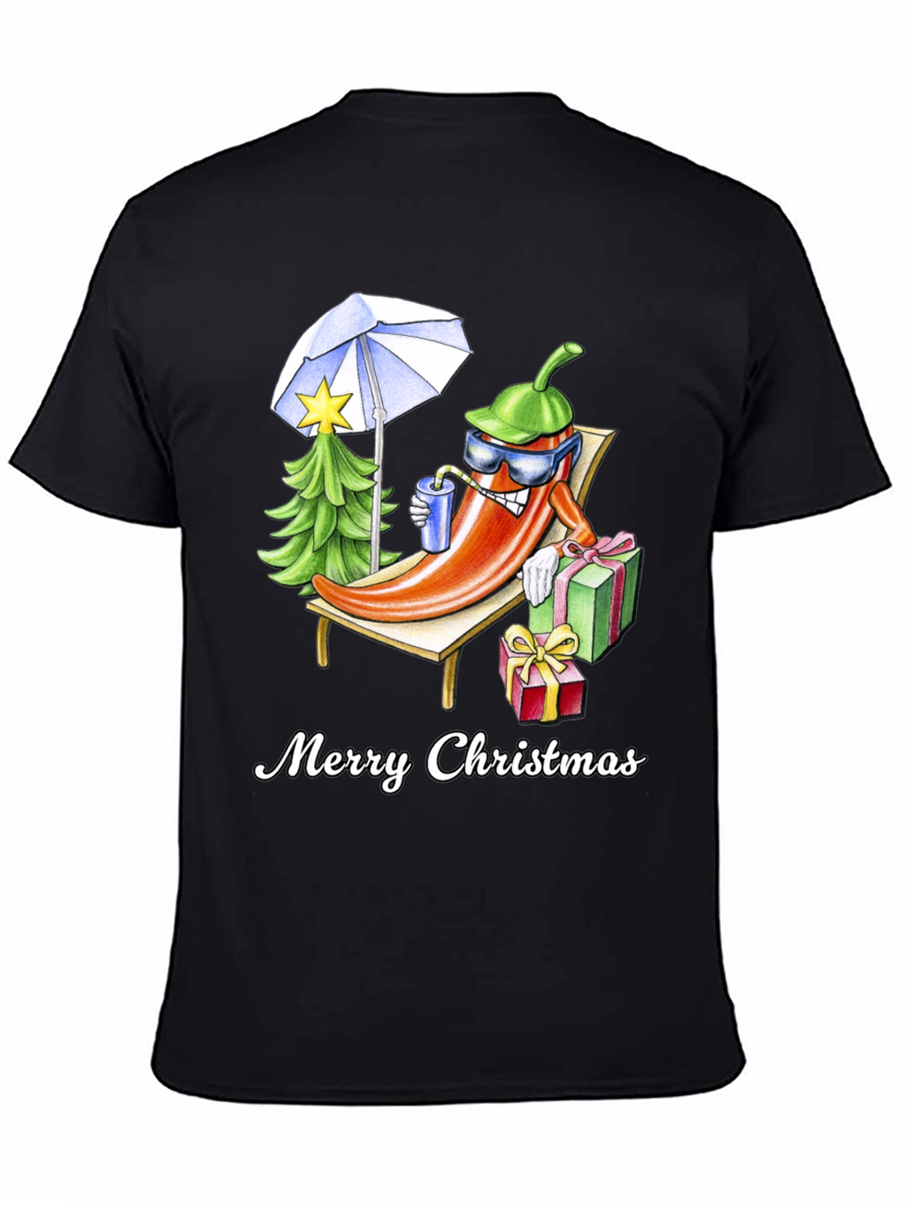 Holiday Heat T-Shirt: Merry Christmas Pepper Design