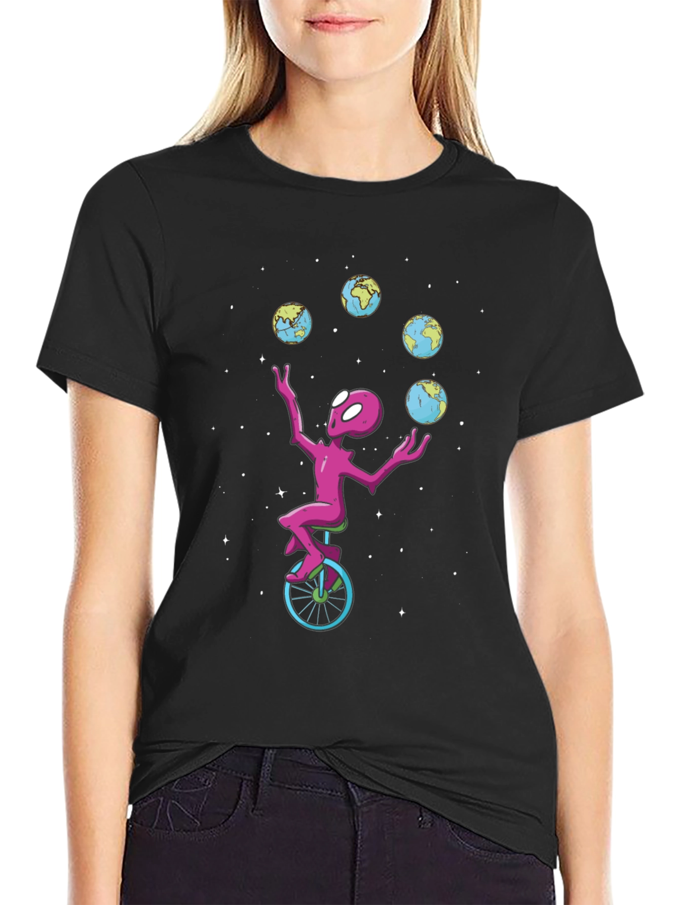Alien Juggling Globes T-Shirt