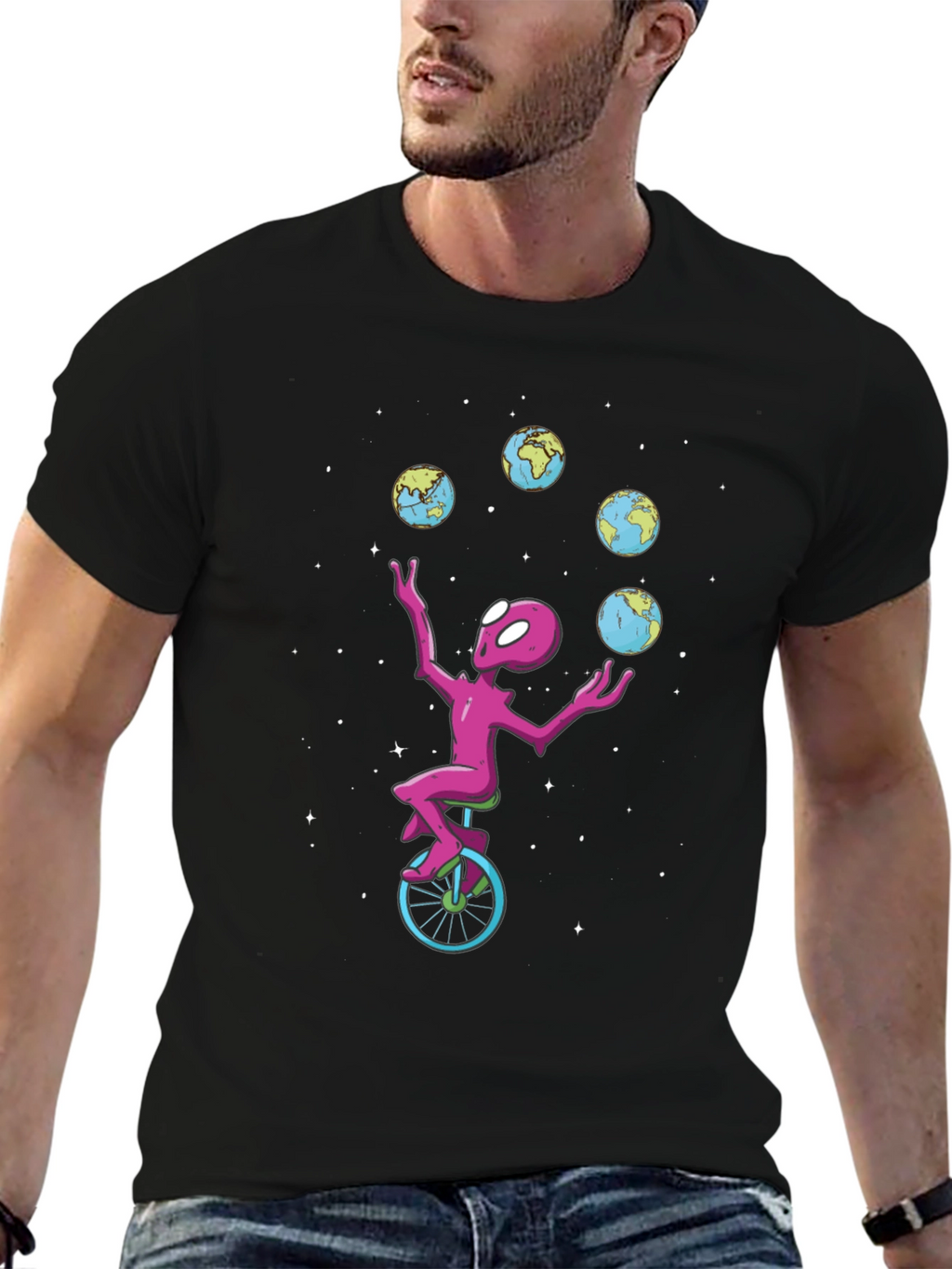 Alien Juggling Globes T-Shirt
