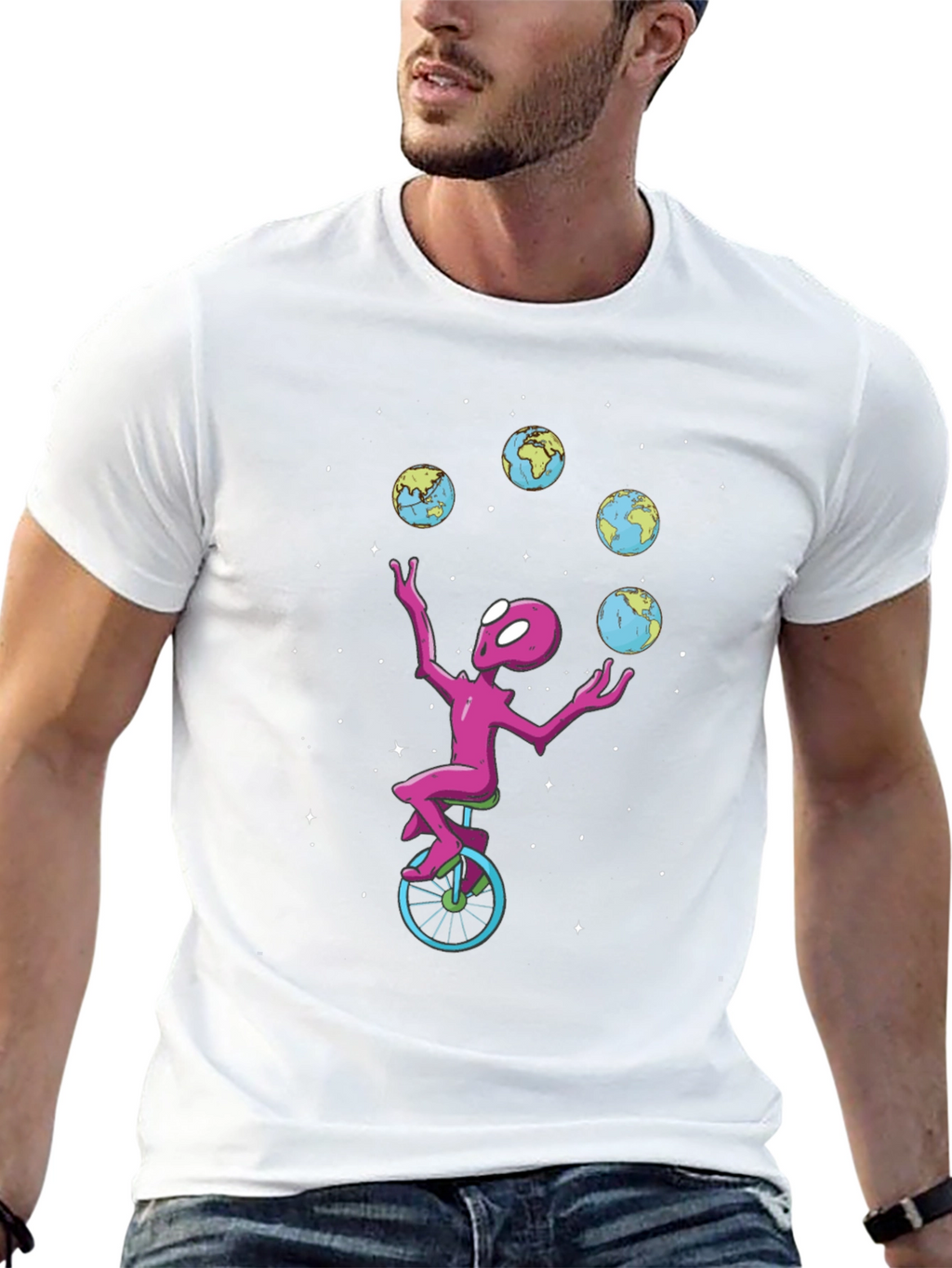 Alien Juggling Globes T-Shirt