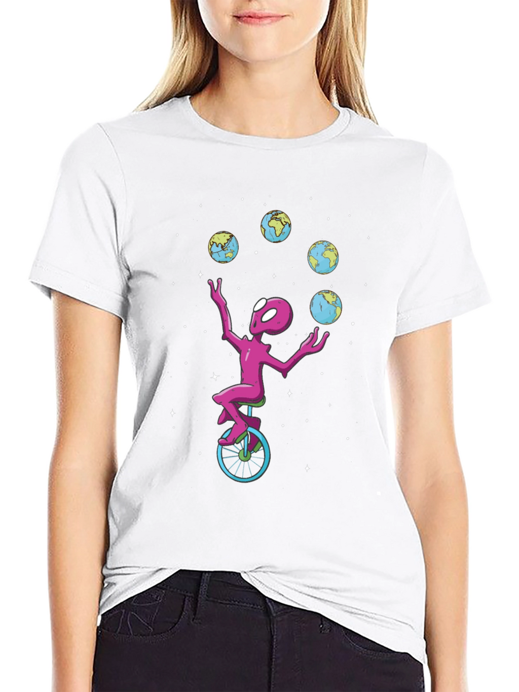 Alien Juggling Globes T-Shirt