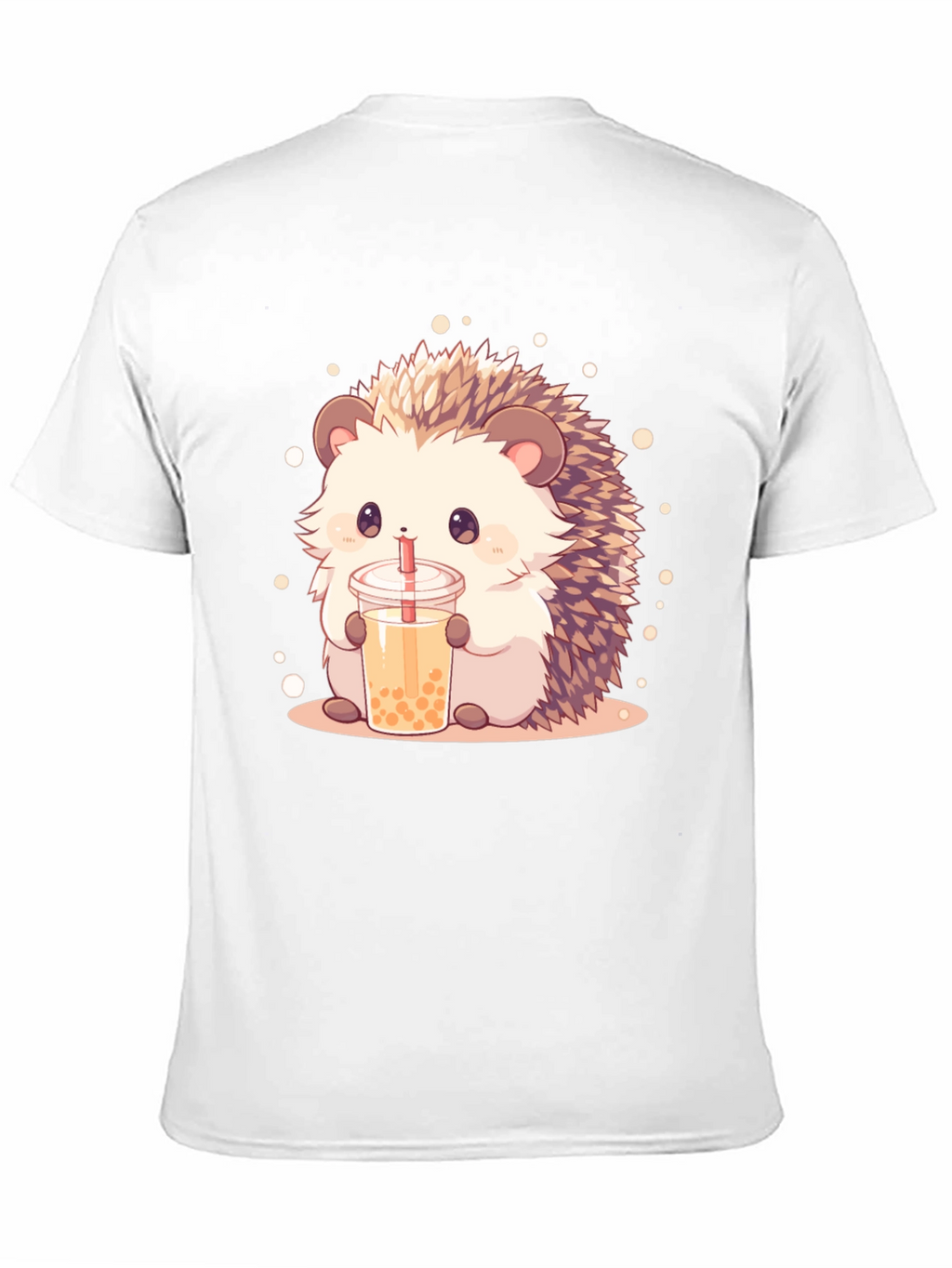 Cute Hedgehog Bubble Tea Graphic T-Shirt