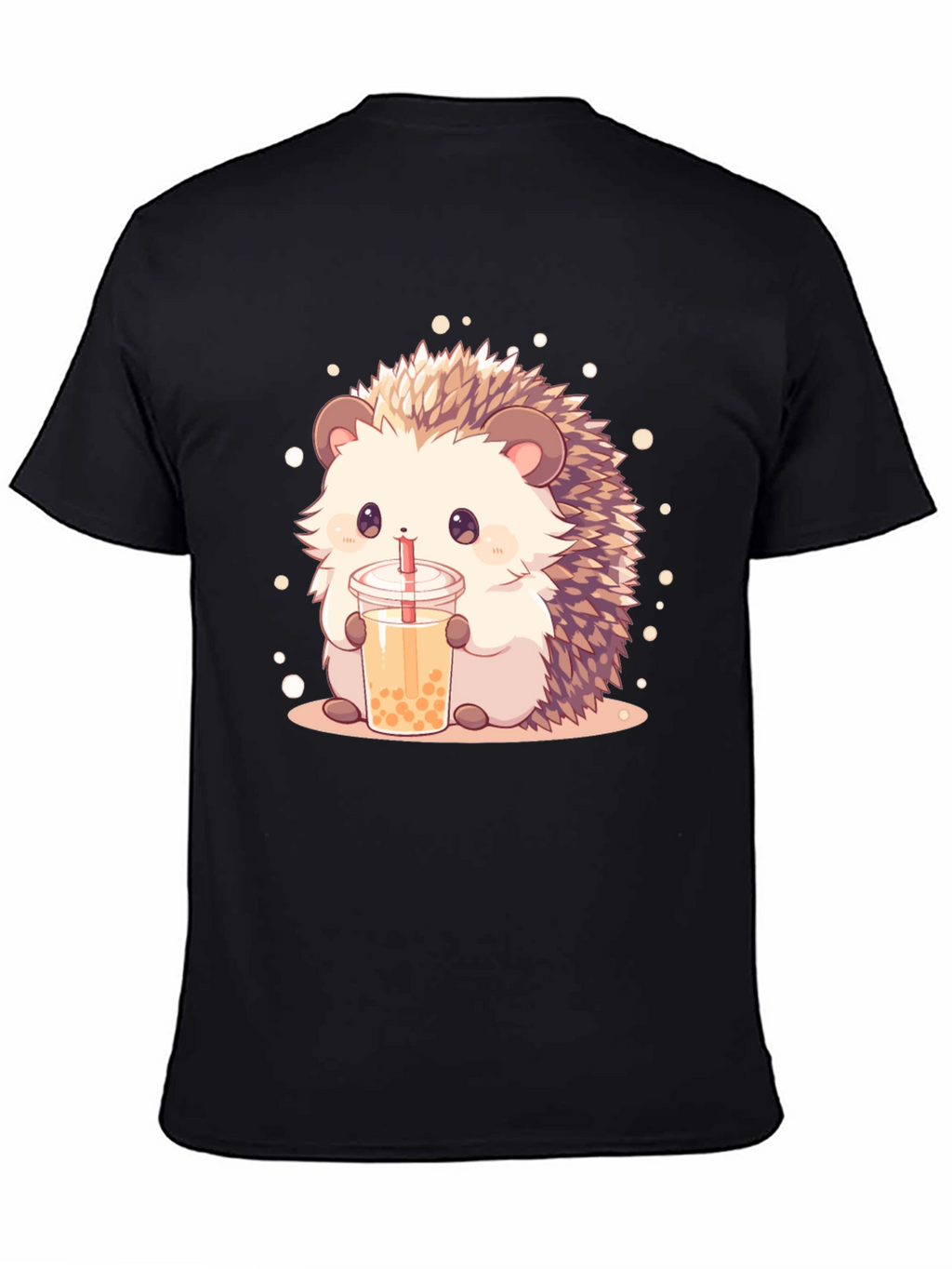 Cute Hedgehog Bubble Tea Graphic T-Shirt