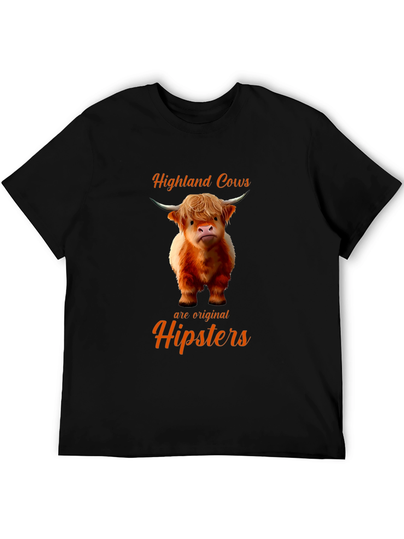 Highland Cow Hipster T-Shirt - Original Style
