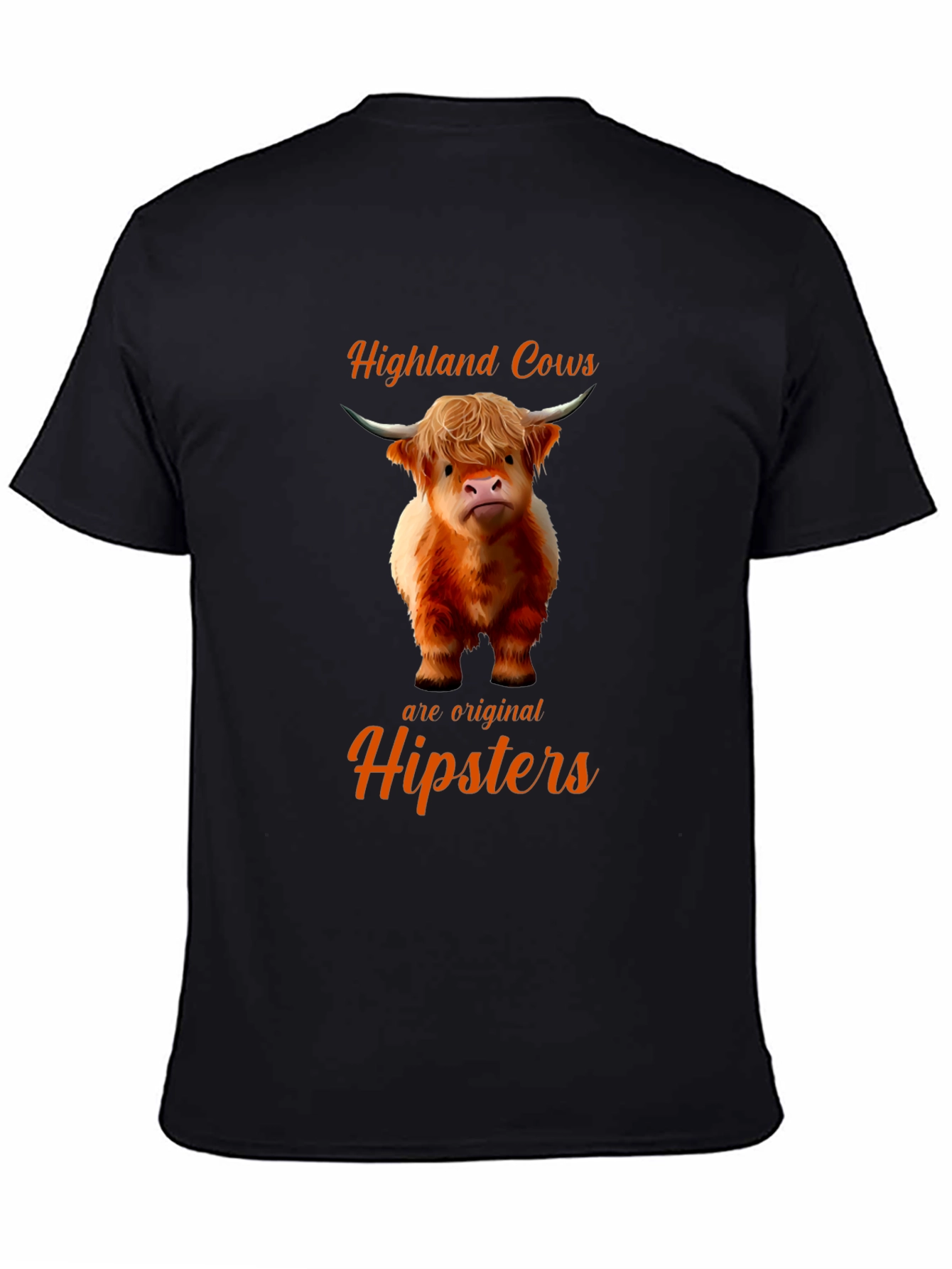 Highland Cow Hipster T-Shirt - Original Style