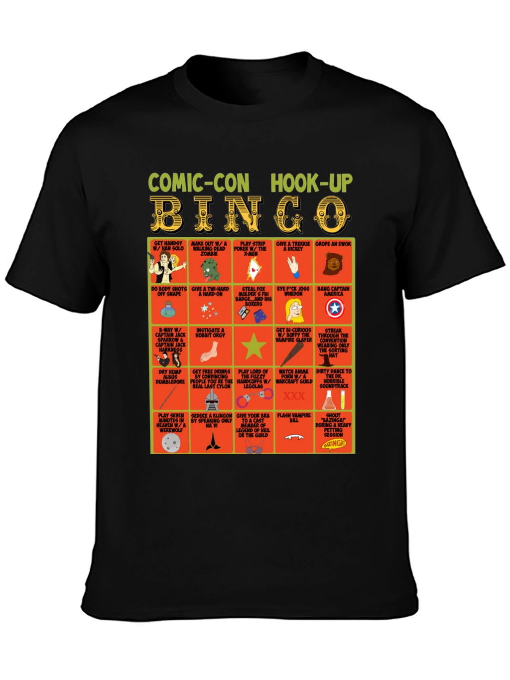 Comic-Con Hook-Up Bingo T-Shirt