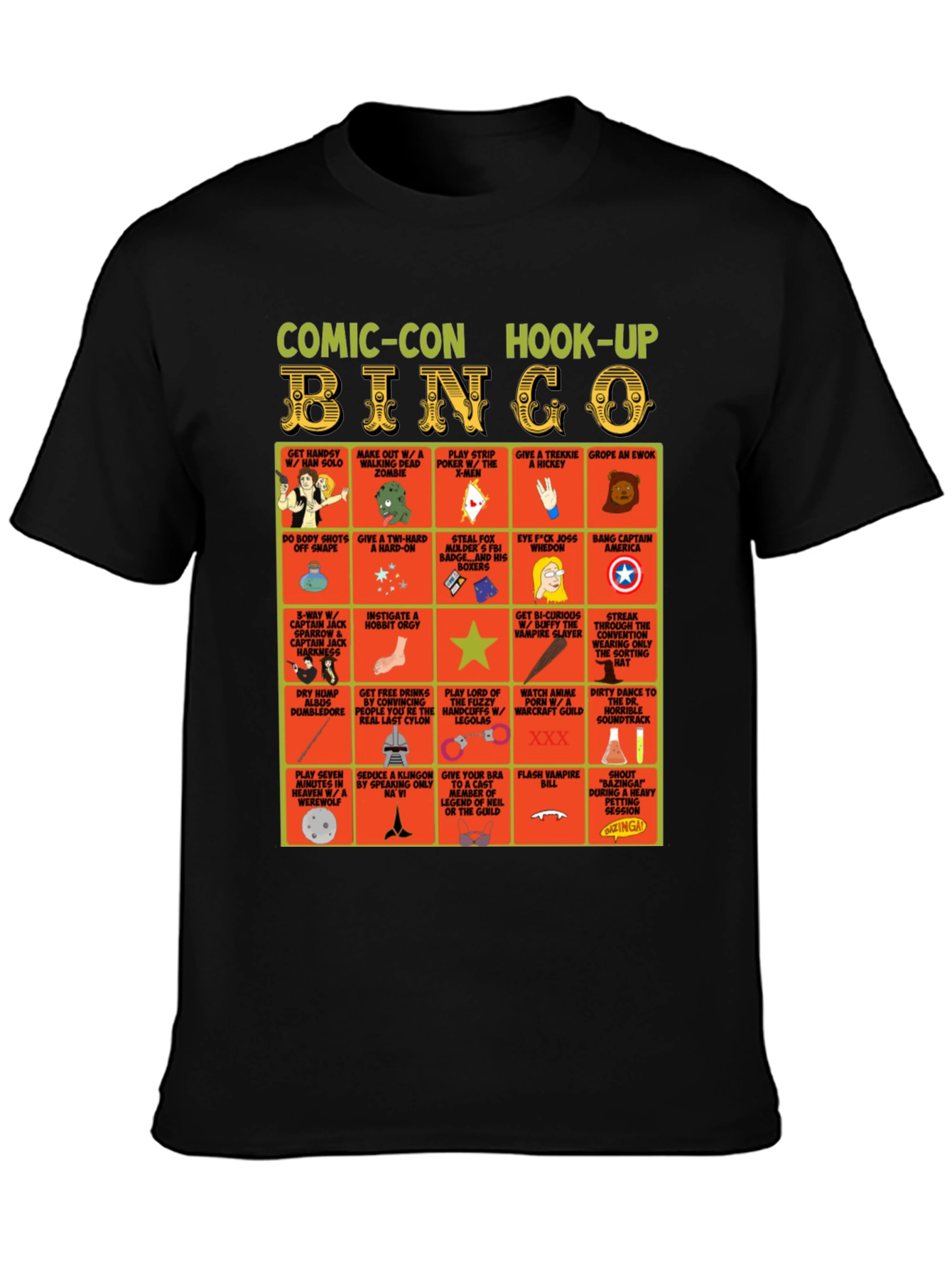 Comic-Con Hook-Up Bingo T-Shirt