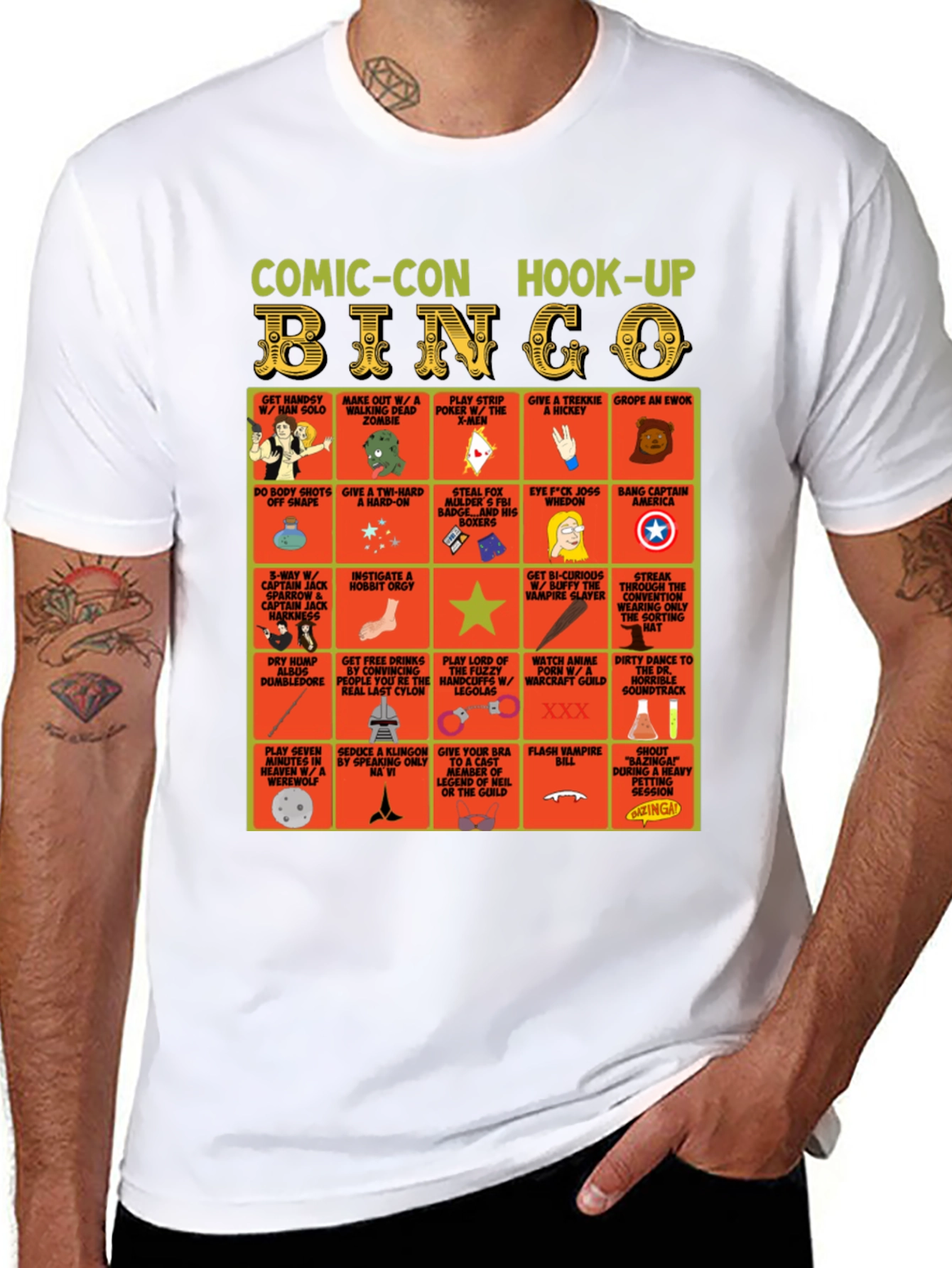 Comic-Con Hook-Up Bingo T-Shirt