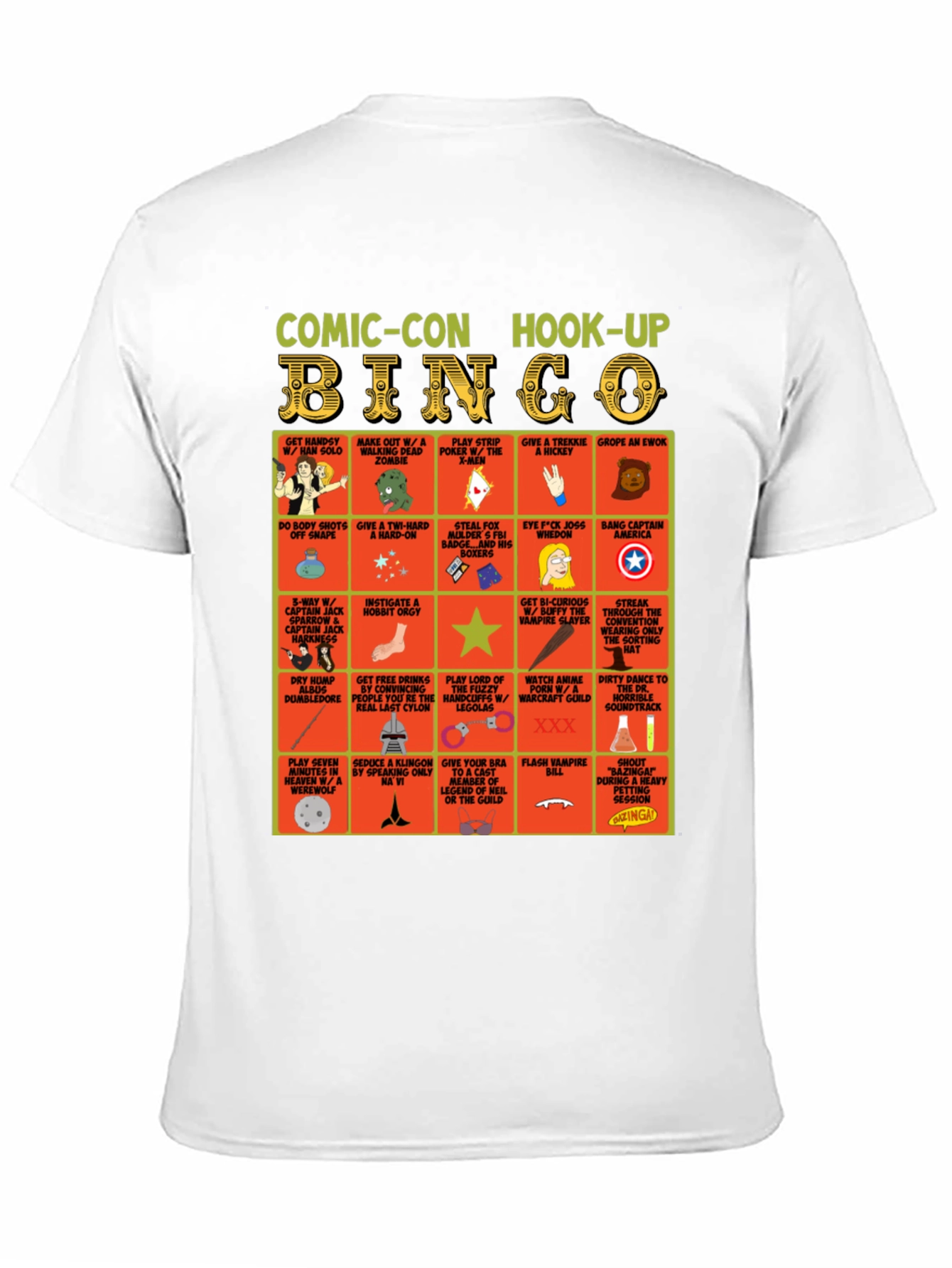 Comic-Con Hook-Up Bingo T-Shirt