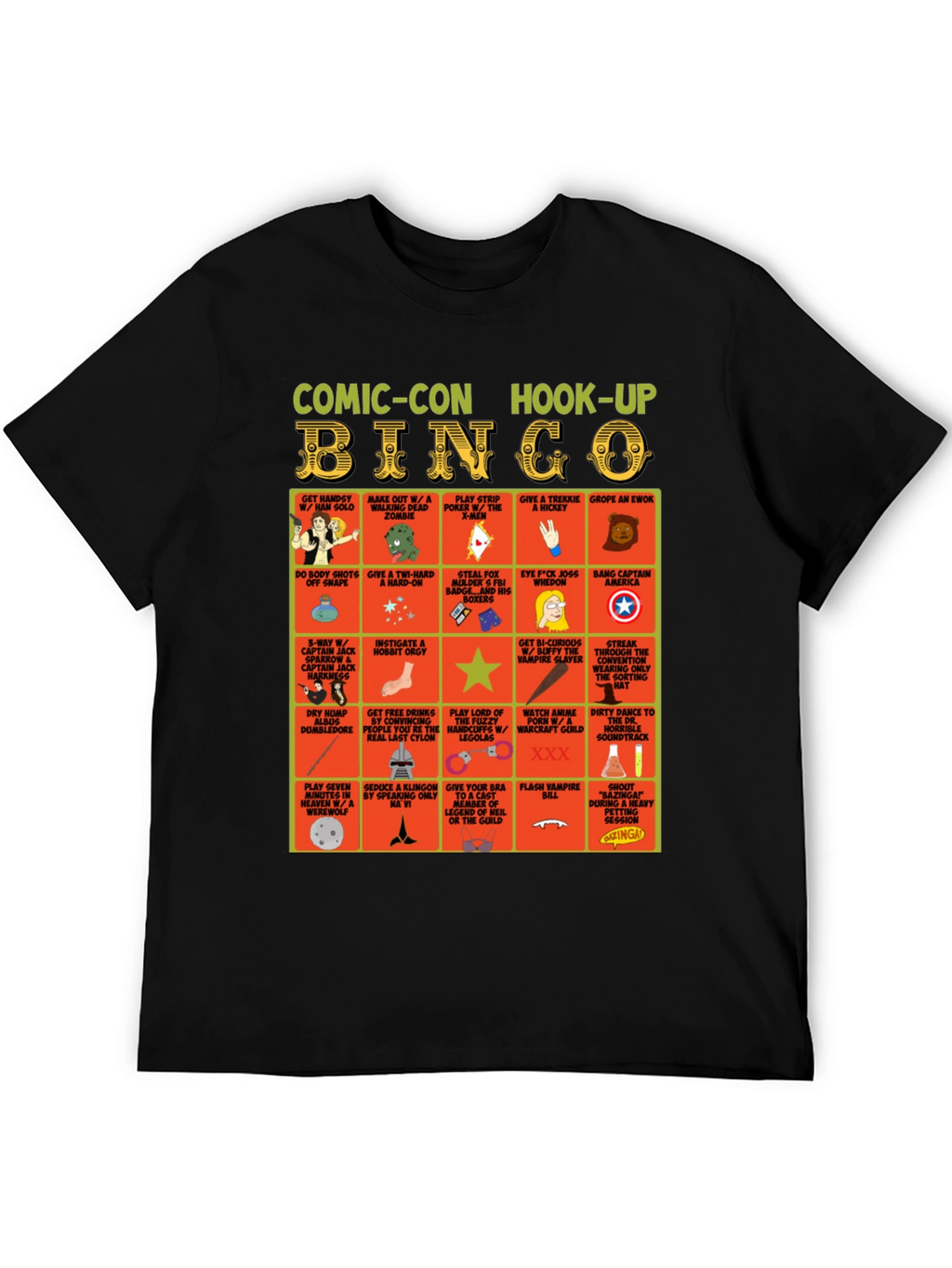 Comic-Con Hook-Up Bingo T-Shirt