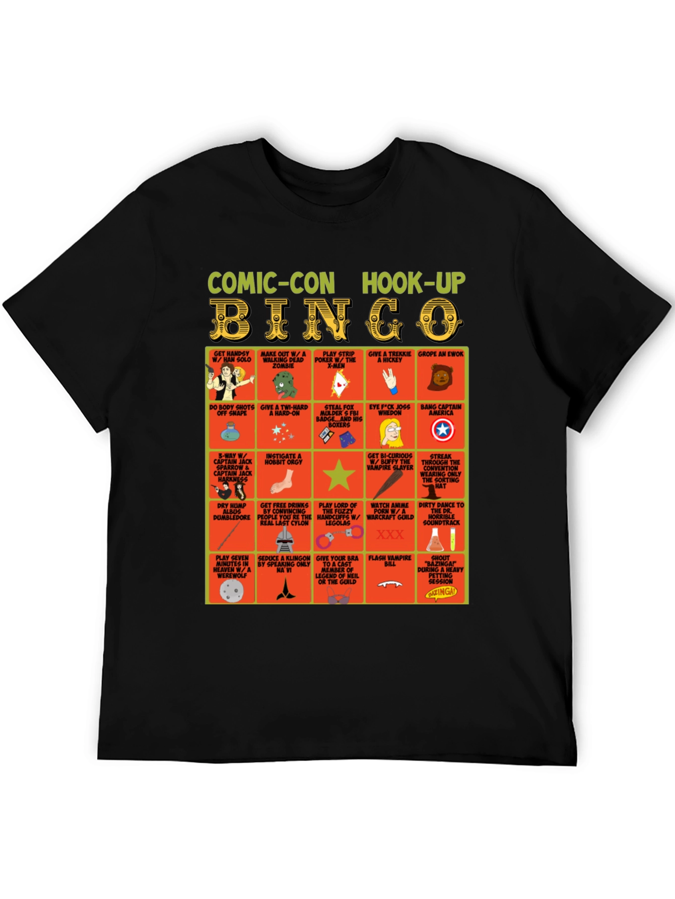 Comic-Con Hook-Up Bingo T-Shirt