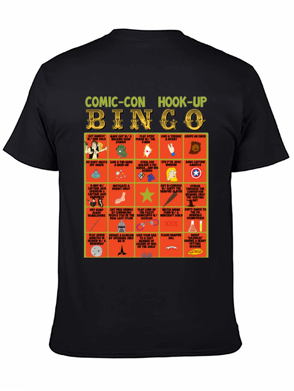 Comic-Con Hook-Up Bingo T-Shirt