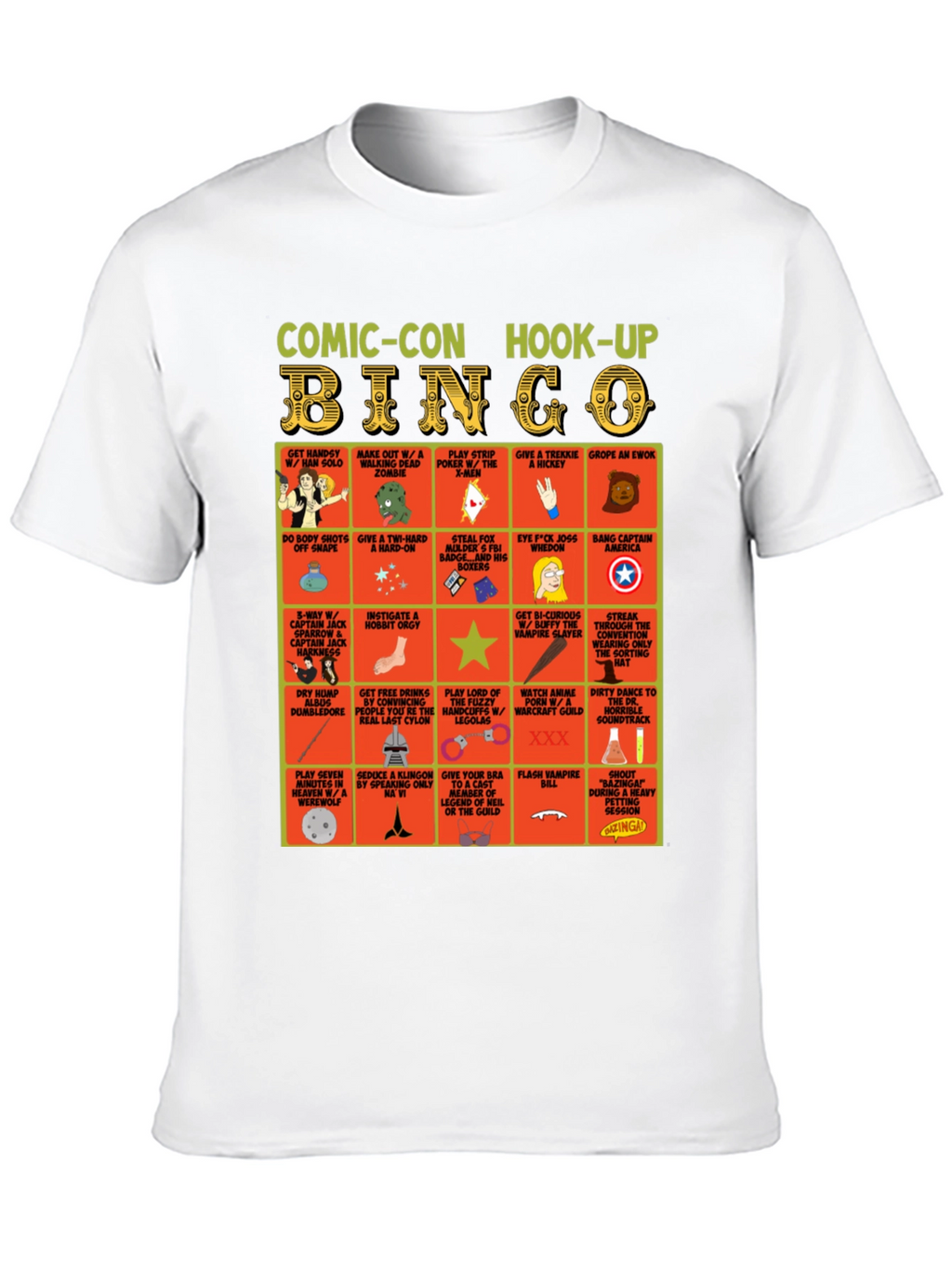 Comic-Con Hook-Up Bingo T-Shirt