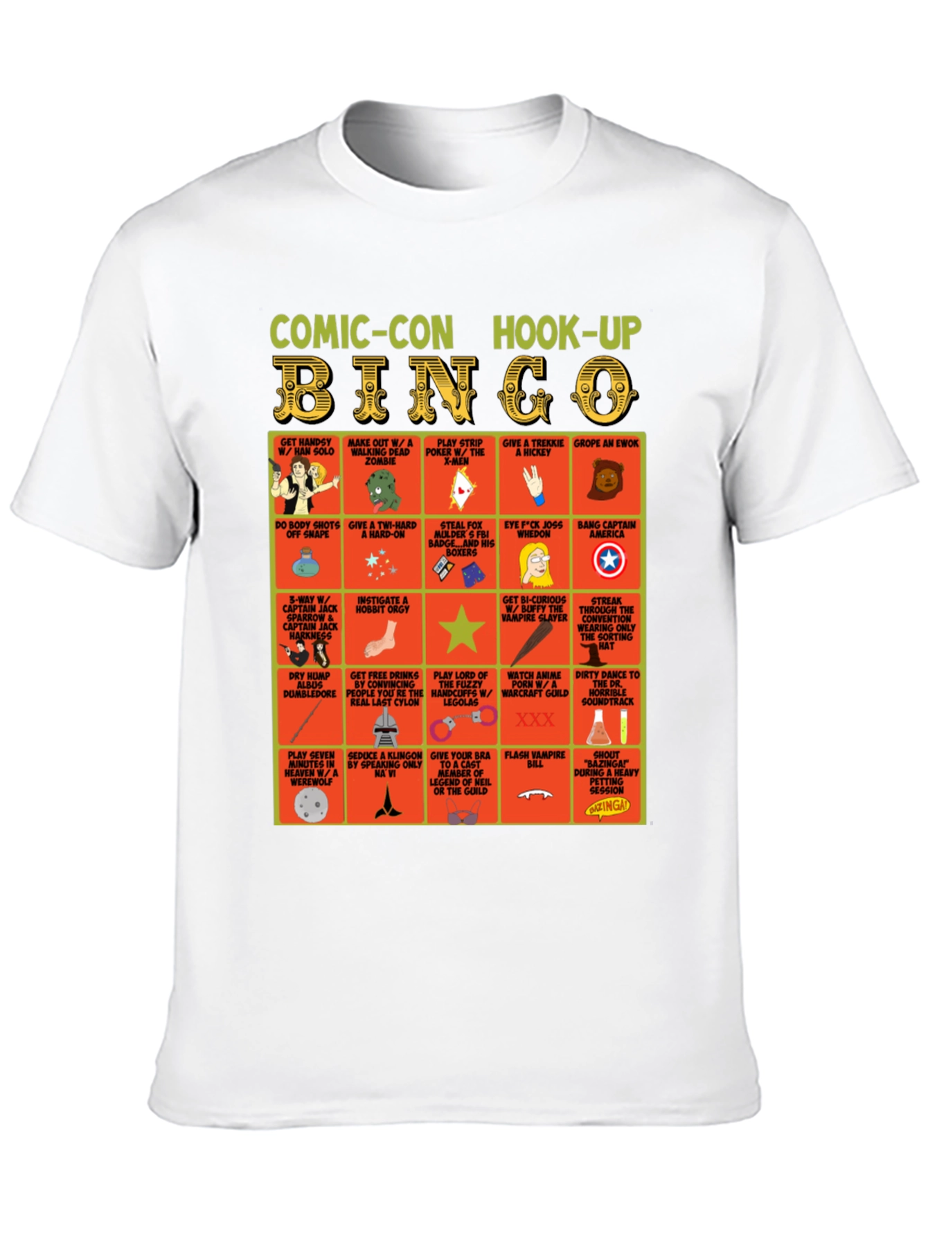 Comic-Con Hook-Up Bingo T-Shirt