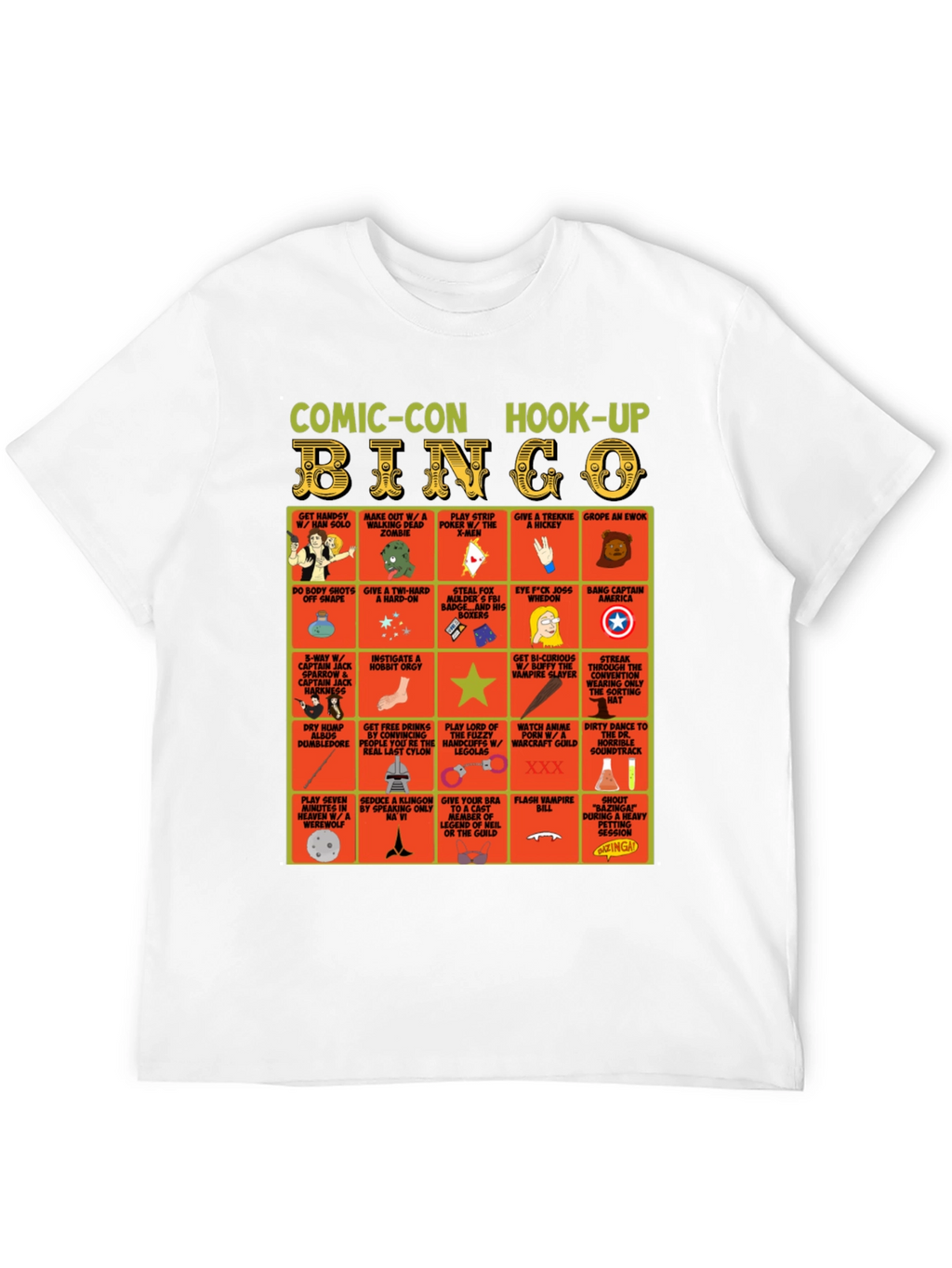 Comic-Con Hook-Up Bingo T-Shirt