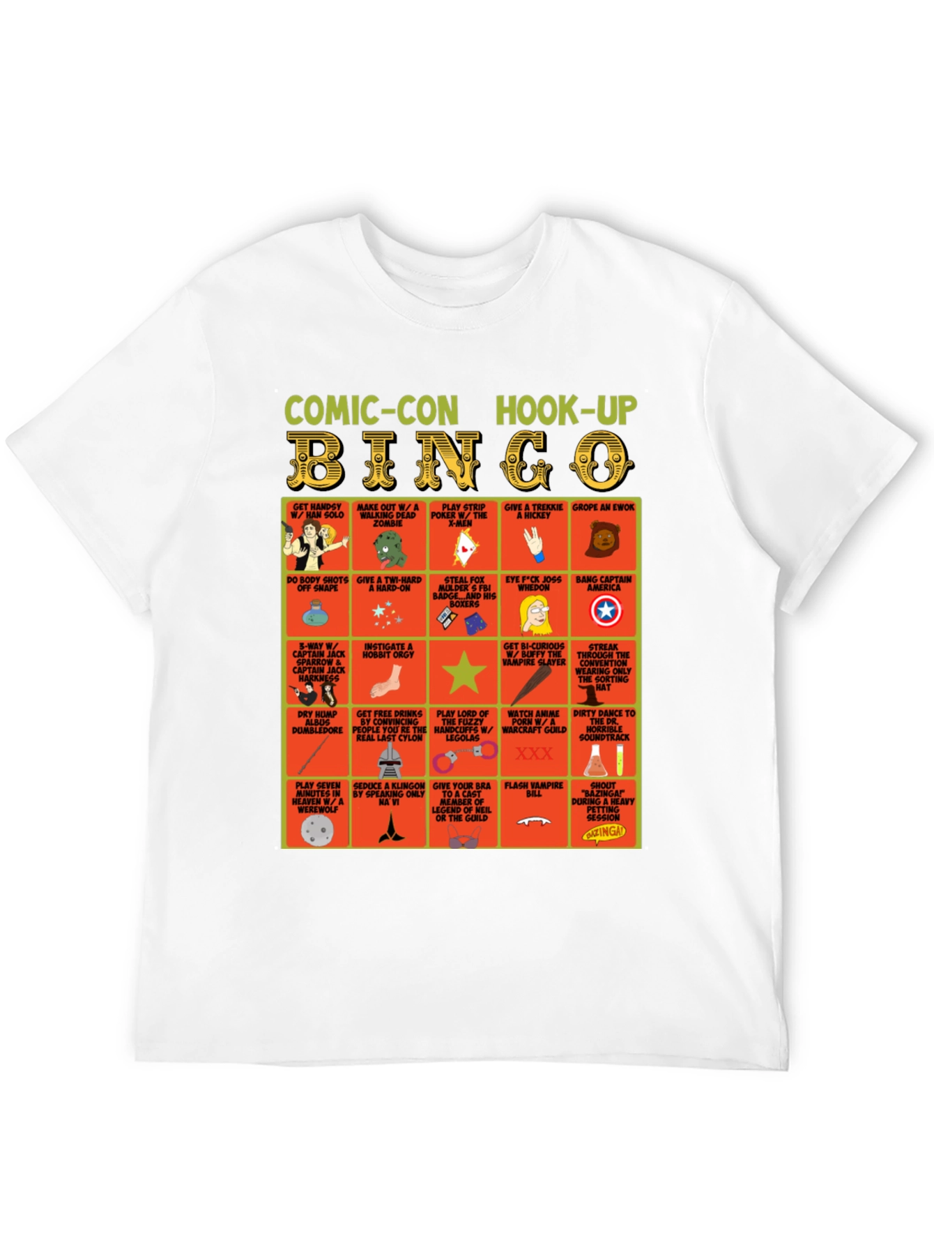 Comic-Con Hook-Up Bingo T-Shirt
