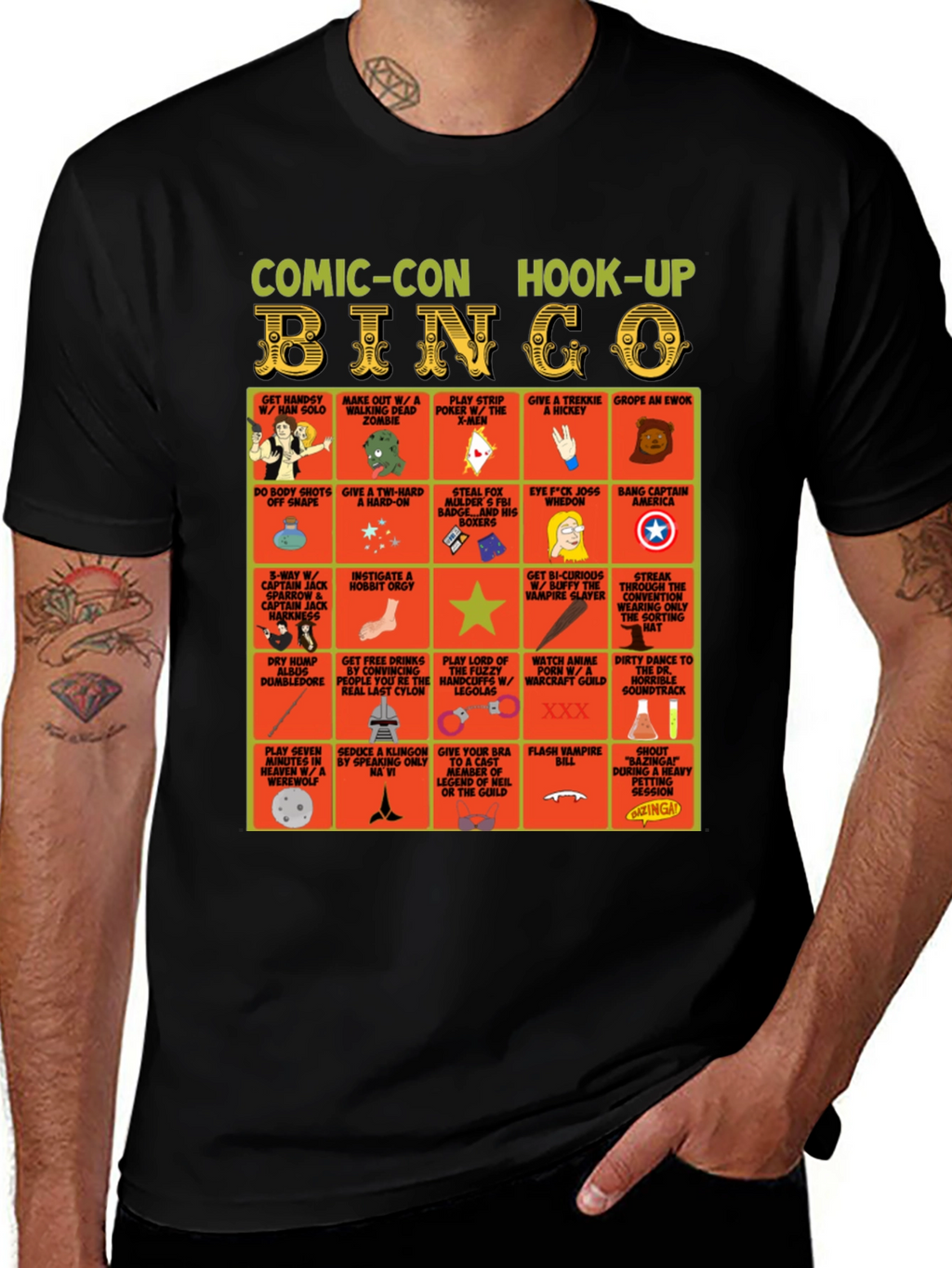 Comic-Con Hook-Up Bingo T-Shirt