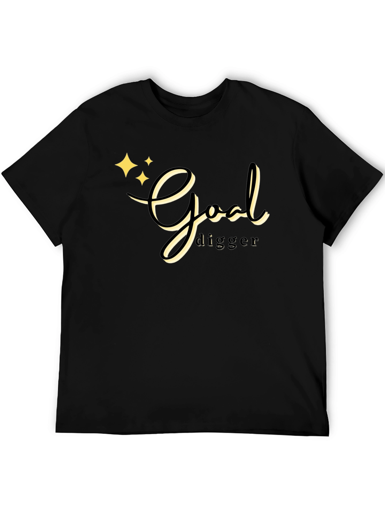 Goal Digger Black T-Shirt for Men