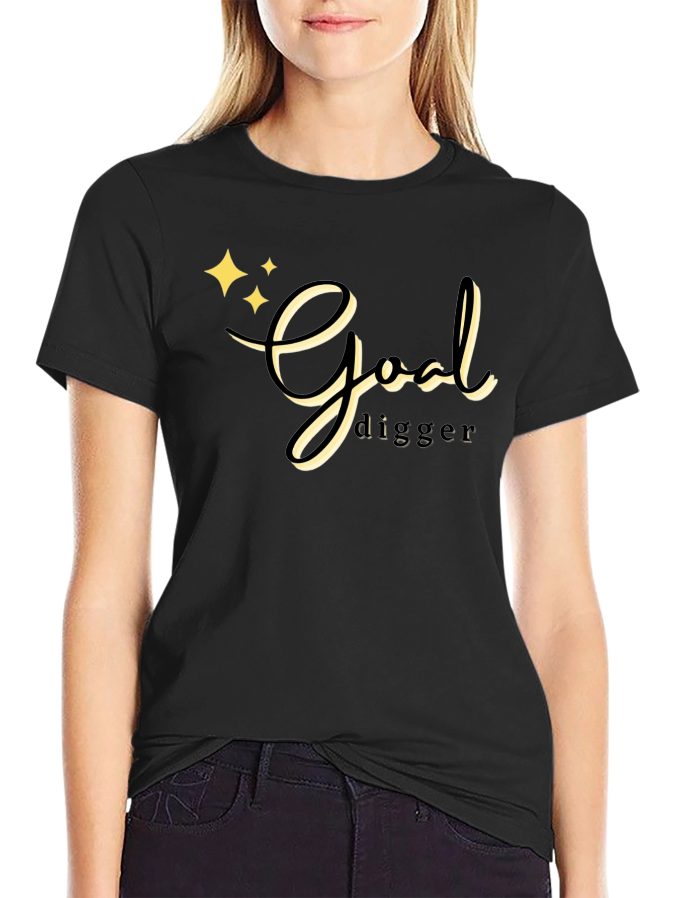 Goal Digger Black T-Shirt for Men