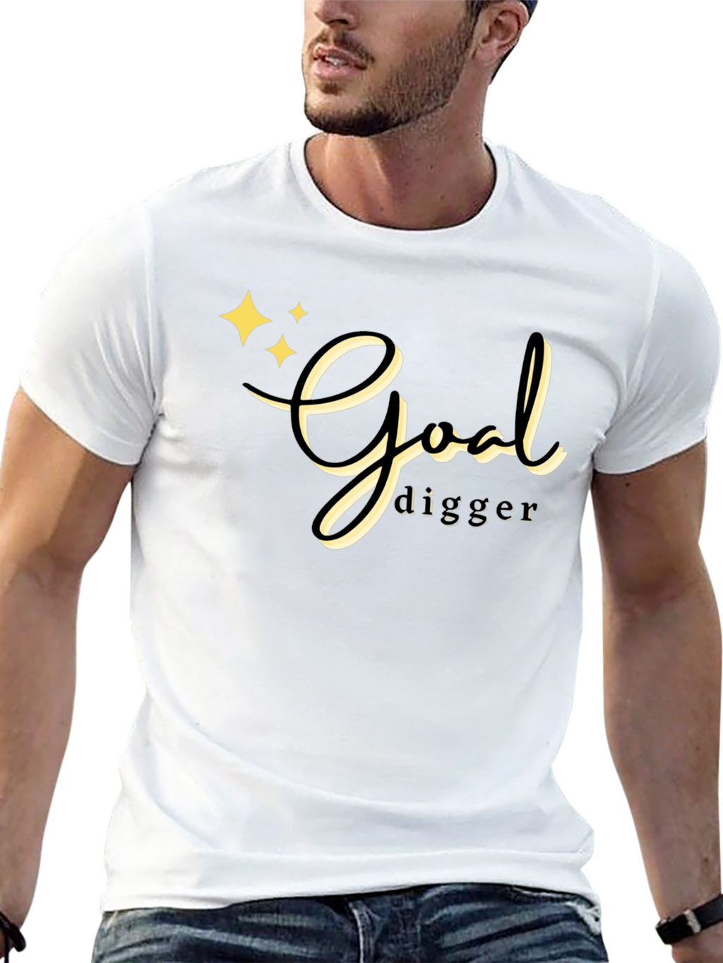Goal Digger Black T-Shirt for Men