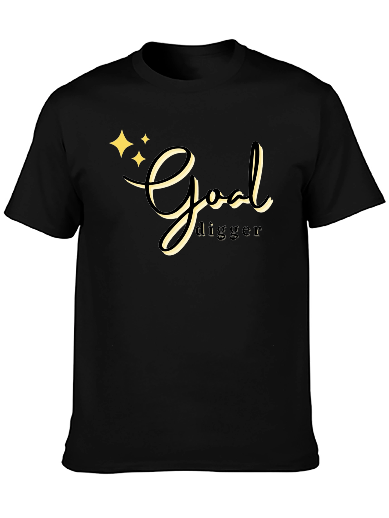 Goal Digger Black T-Shirt for Men
