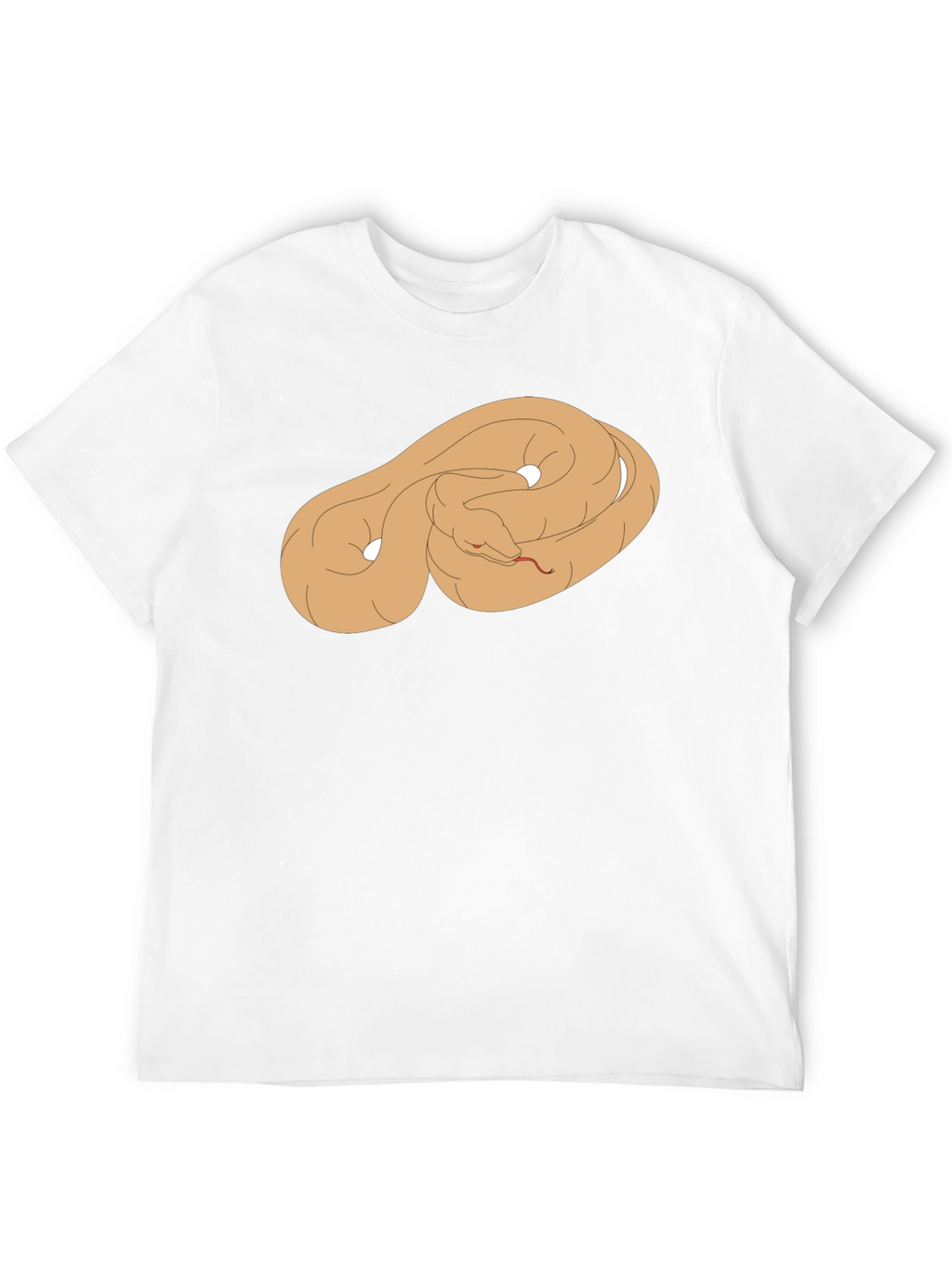 Black T-Shirt with Coiled Snake Graphic