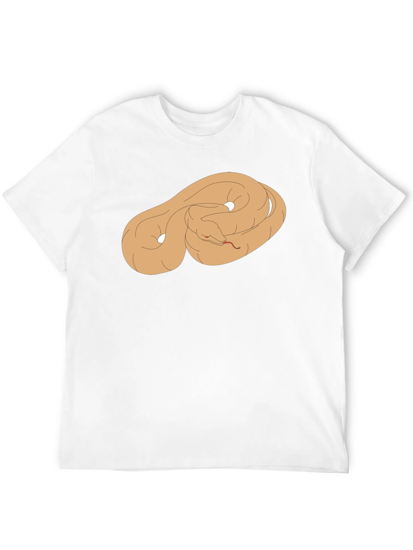 Black T-Shirt with Coiled Snake Graphic